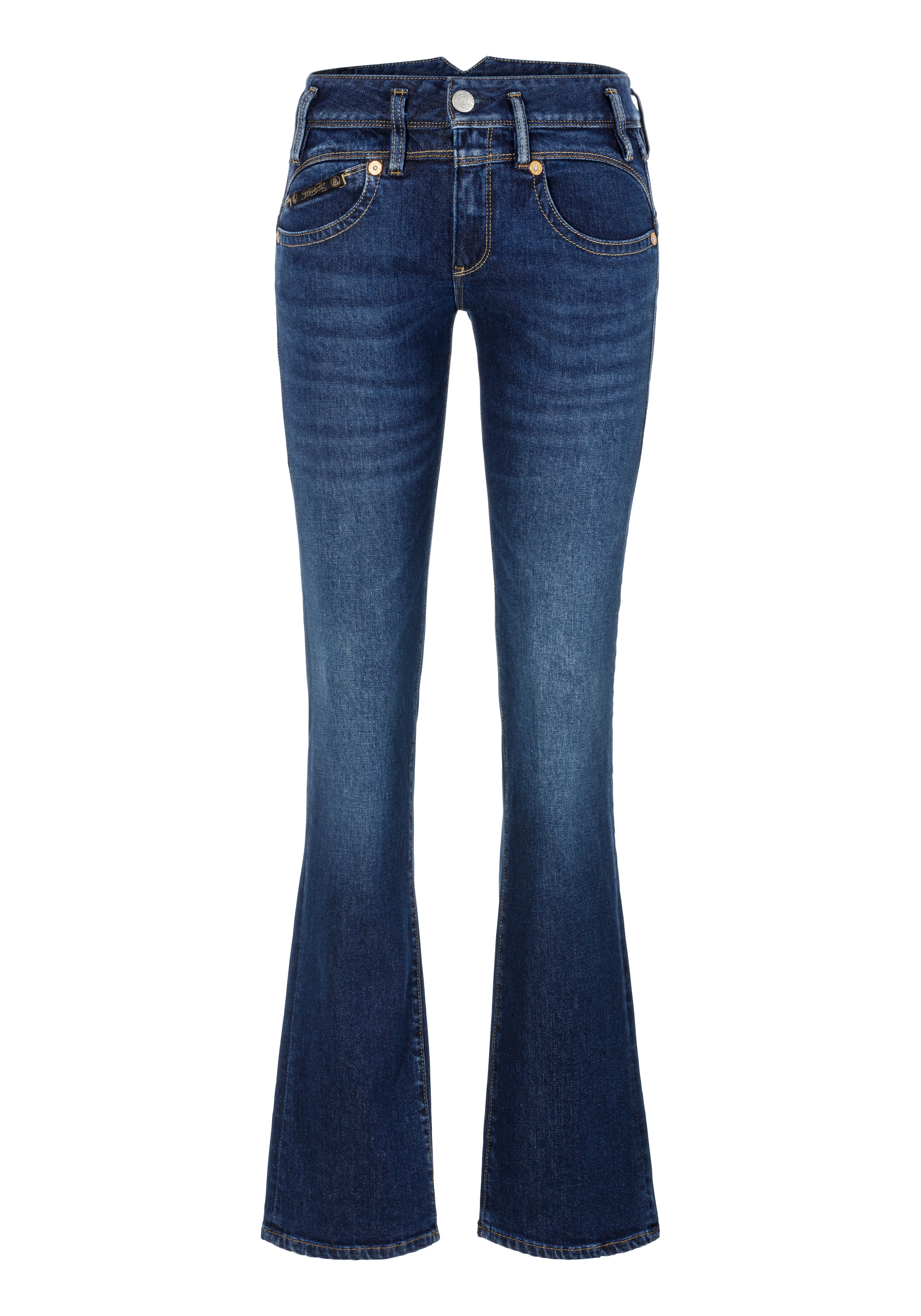 Herrlicher Bootcut-Jeans »Pearl Boot Recycled Denim«, mit markantem Bund