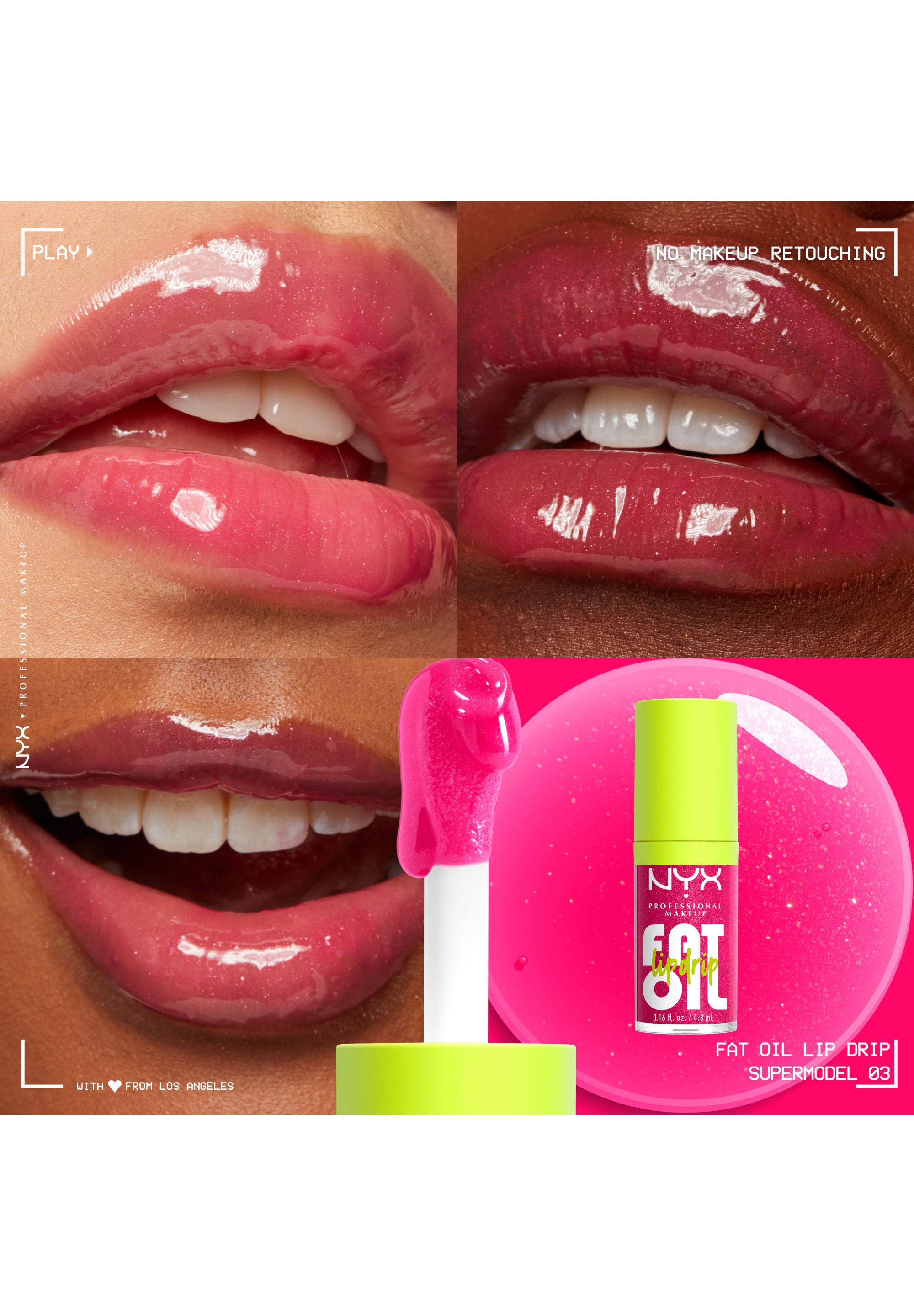 NYX PROFESSIONAL MAKEUP Lipgloss »FAT OIL LIP DRIP« ein intensiv-schimmerndes Finish