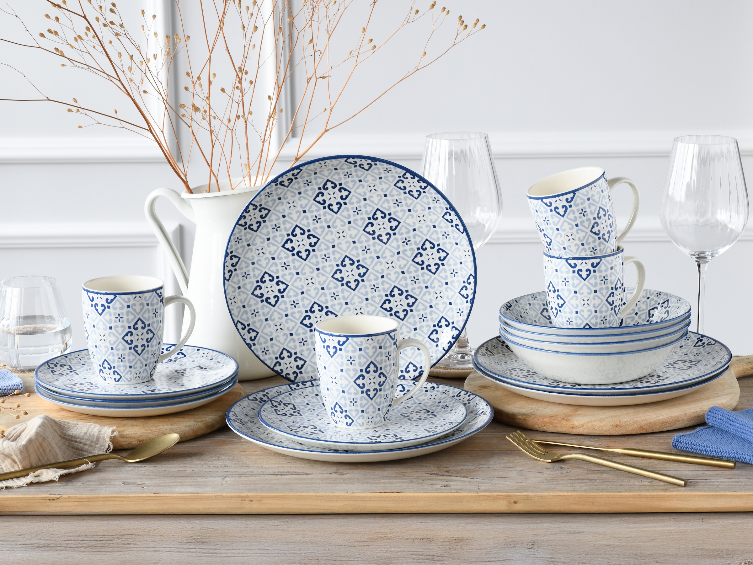 CreaTable Kombiservice »Yara«, (Set, 16 tlg.), orientalisch mediterraner Stil