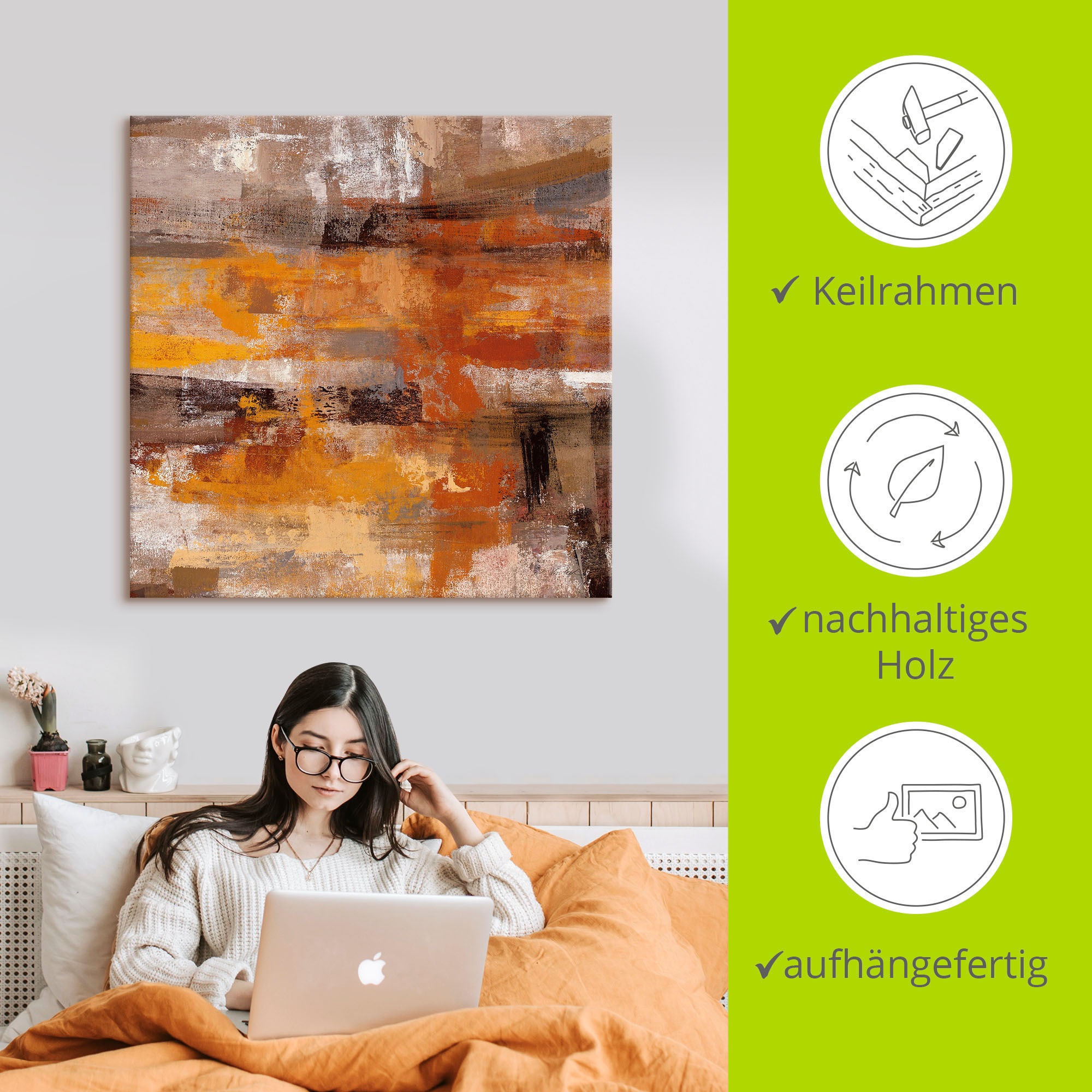 Artland Leinwandbild »Mojave-Straße« Gegenstandslos 1 Stk. tlg. als Leinwandbild, Poster in verschied. Größen