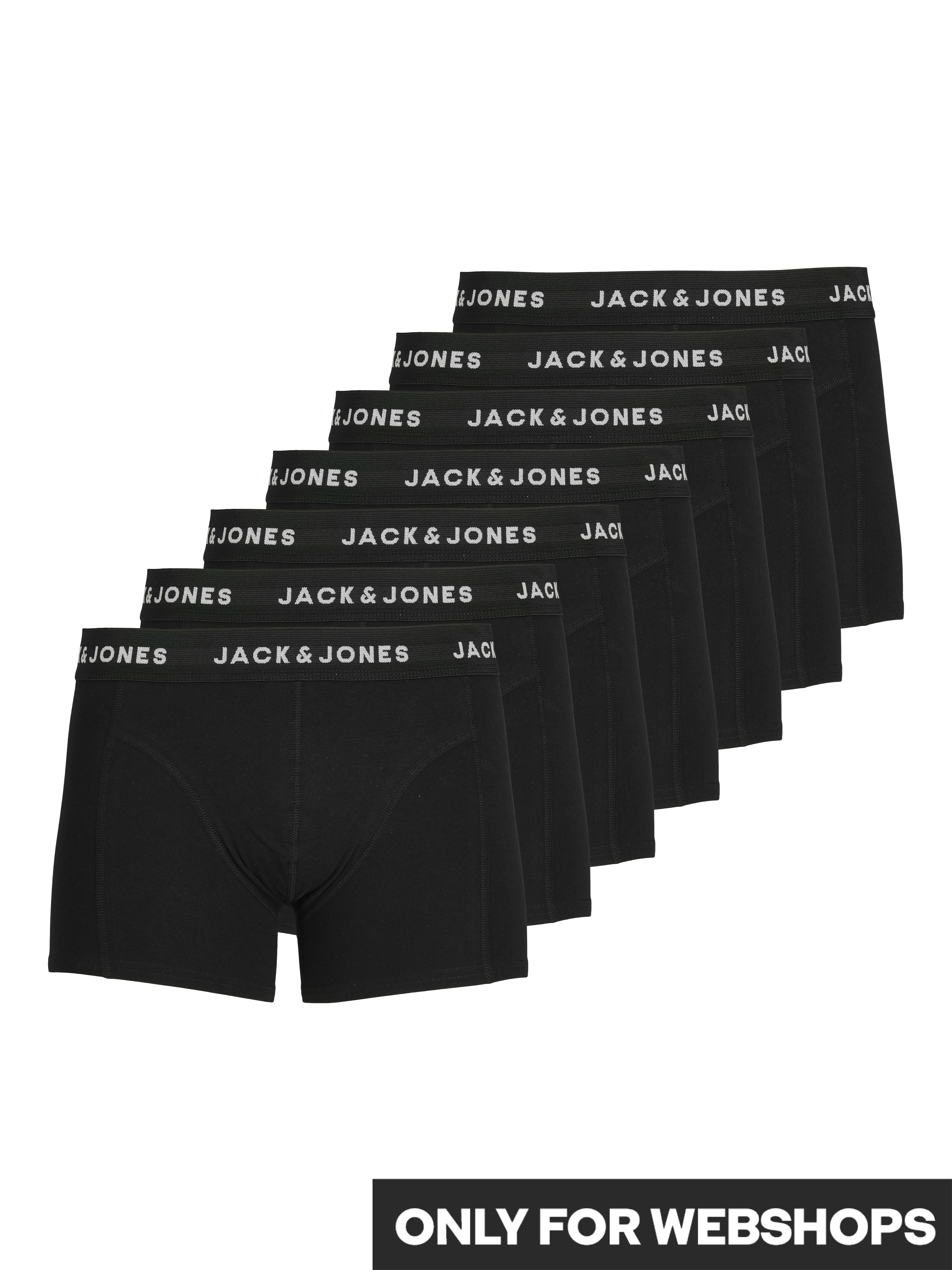Jack & Jones Plussize Herren Trunk »JACHUEY TRUNKS 7 PACK NOOS PLS« Packung in schwarz, Größe 3XL