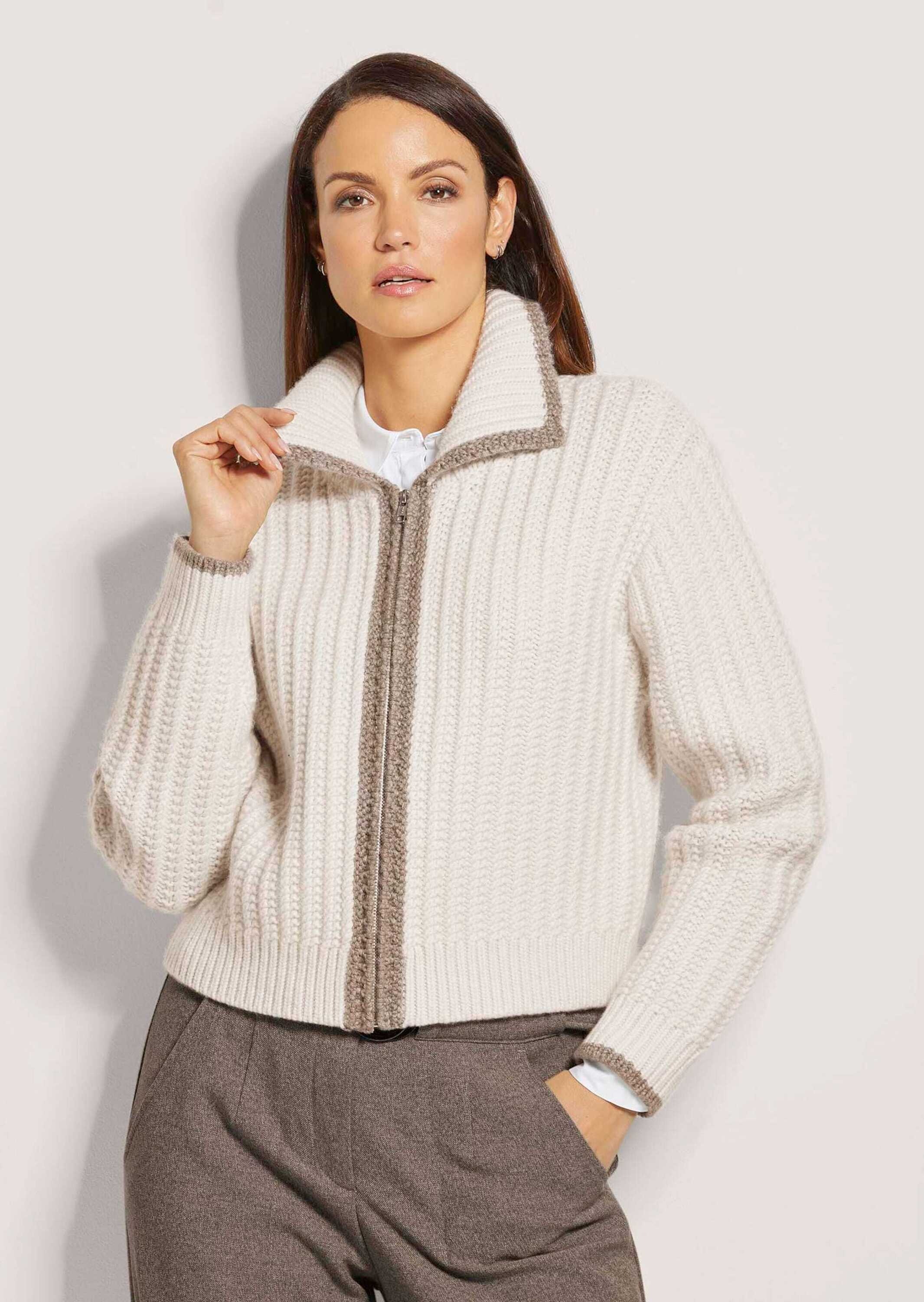 MADELEINE Strickjacke »Strickjacke Strickjacke mit Reißverschluss«