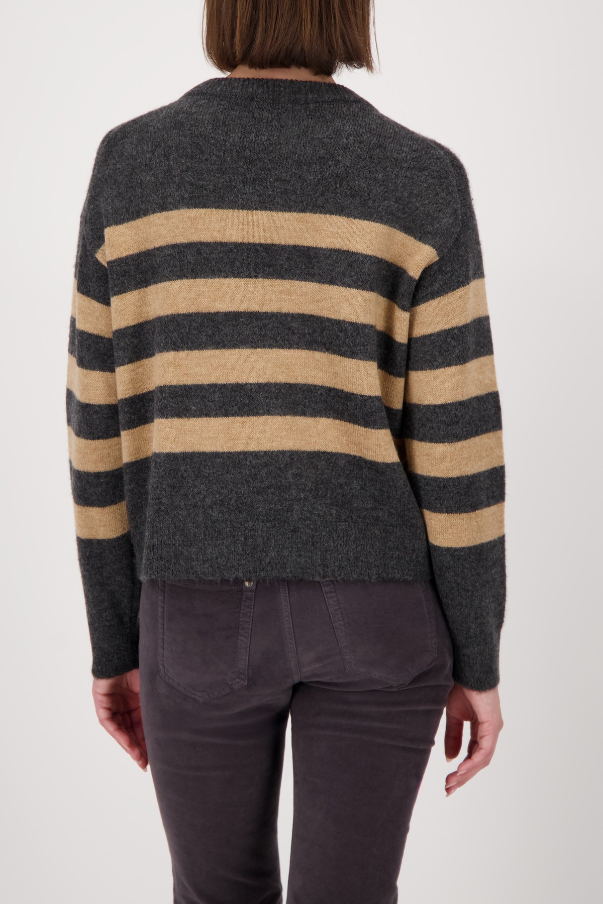 Monari Strickpullover Regular fit mit Rundhalsausschnitt