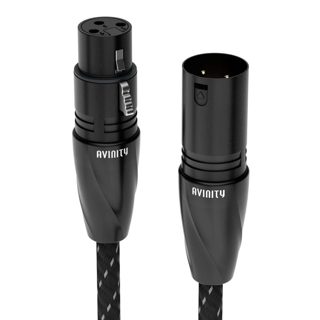 XLR-Kabel, Gewebe, vergoldet, 1,5 m »XLR-Stecker - XLR-Kupplung«