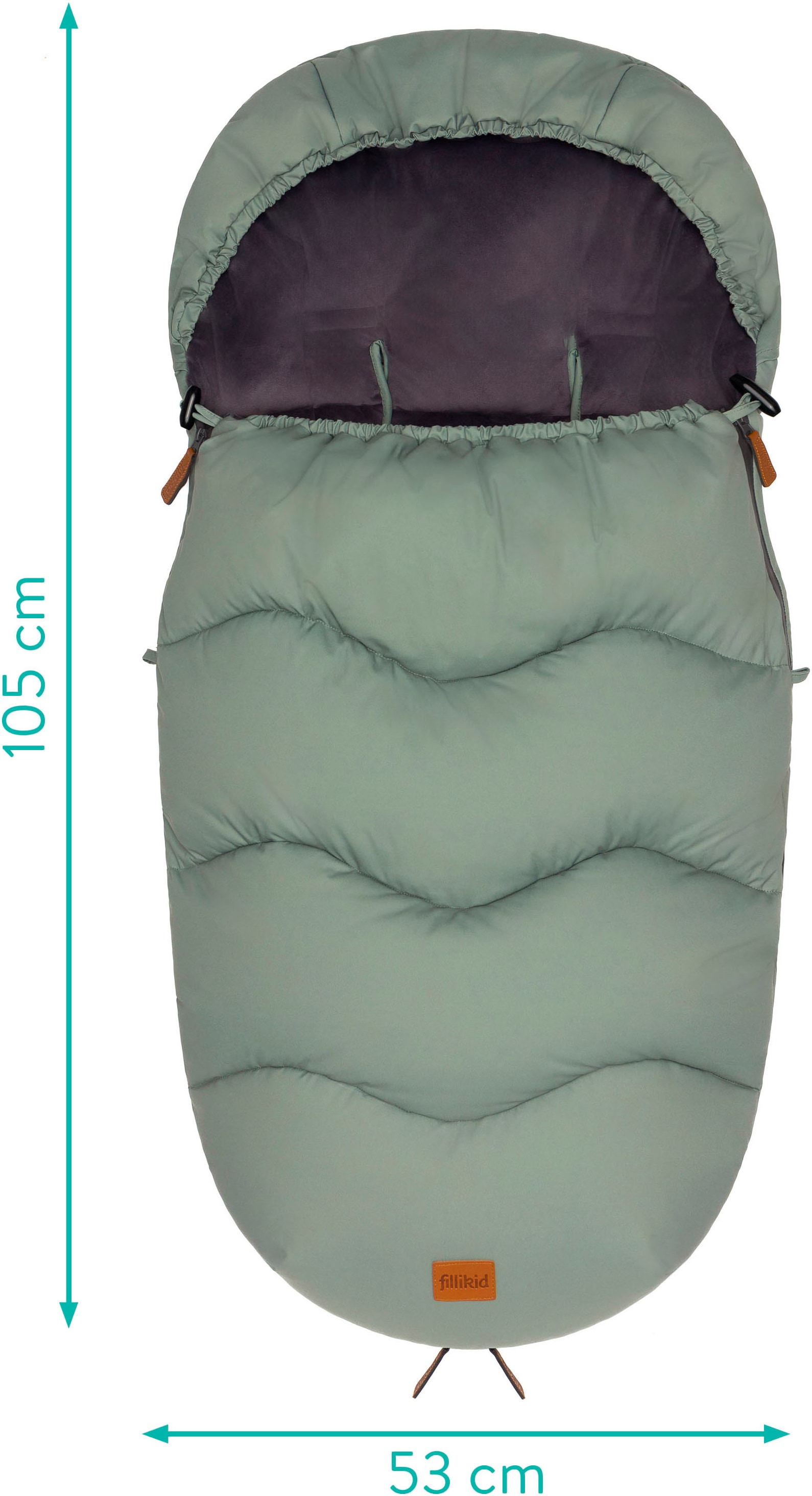 Fillikid Fußsack »Ogre Winterfußsack, salbei«