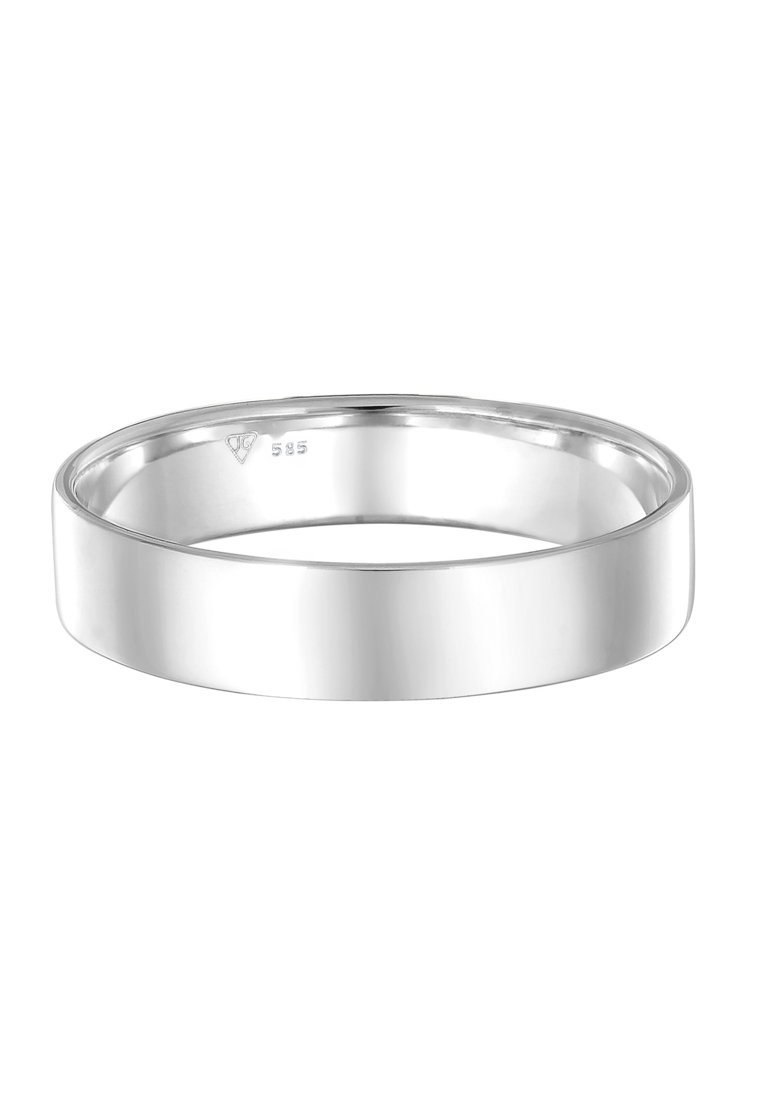 Elli Premium Silberring »Ring Bandring Trauring Basic 585 Weißgold«