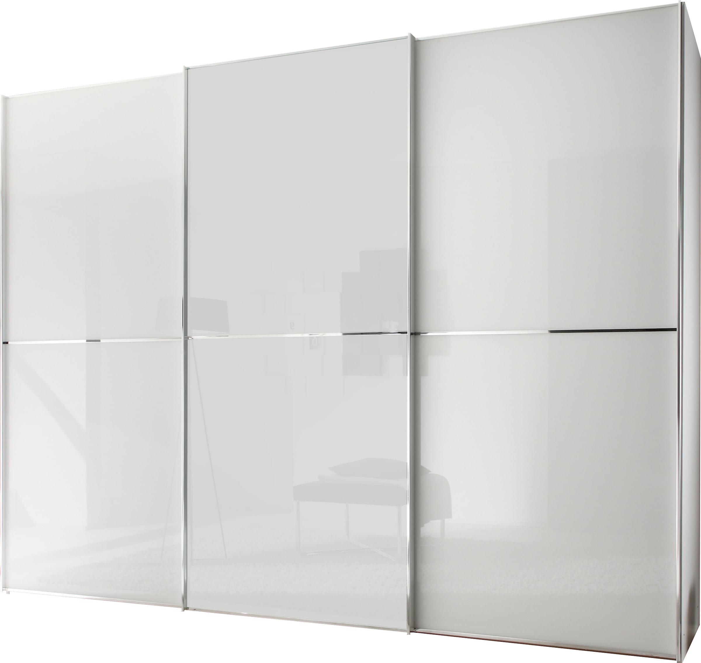 STAUD Schwebetürenschrank »Sinfonie Plus, edles Design in hochwertiger Qualität, Made in Germany« Mit Glasfront und vier verschiedenen Ausstattungsvarianten