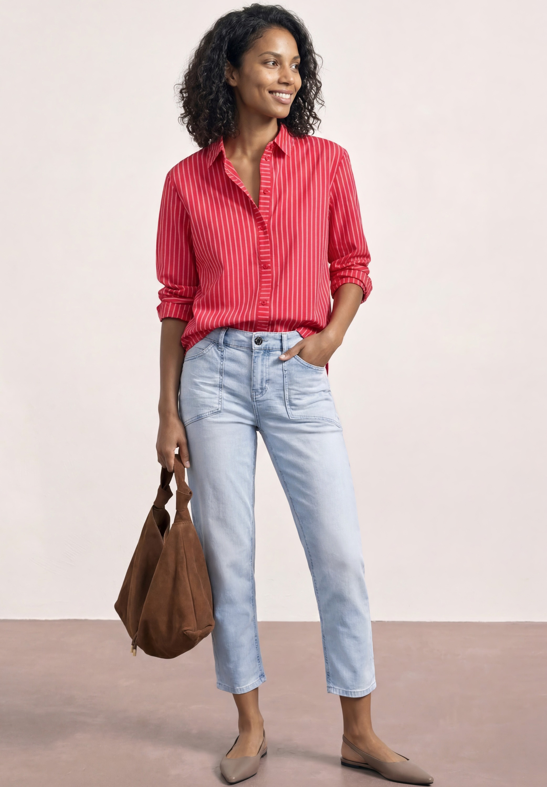 STREET ONE Loose-fit-Jeans im Chino-Look