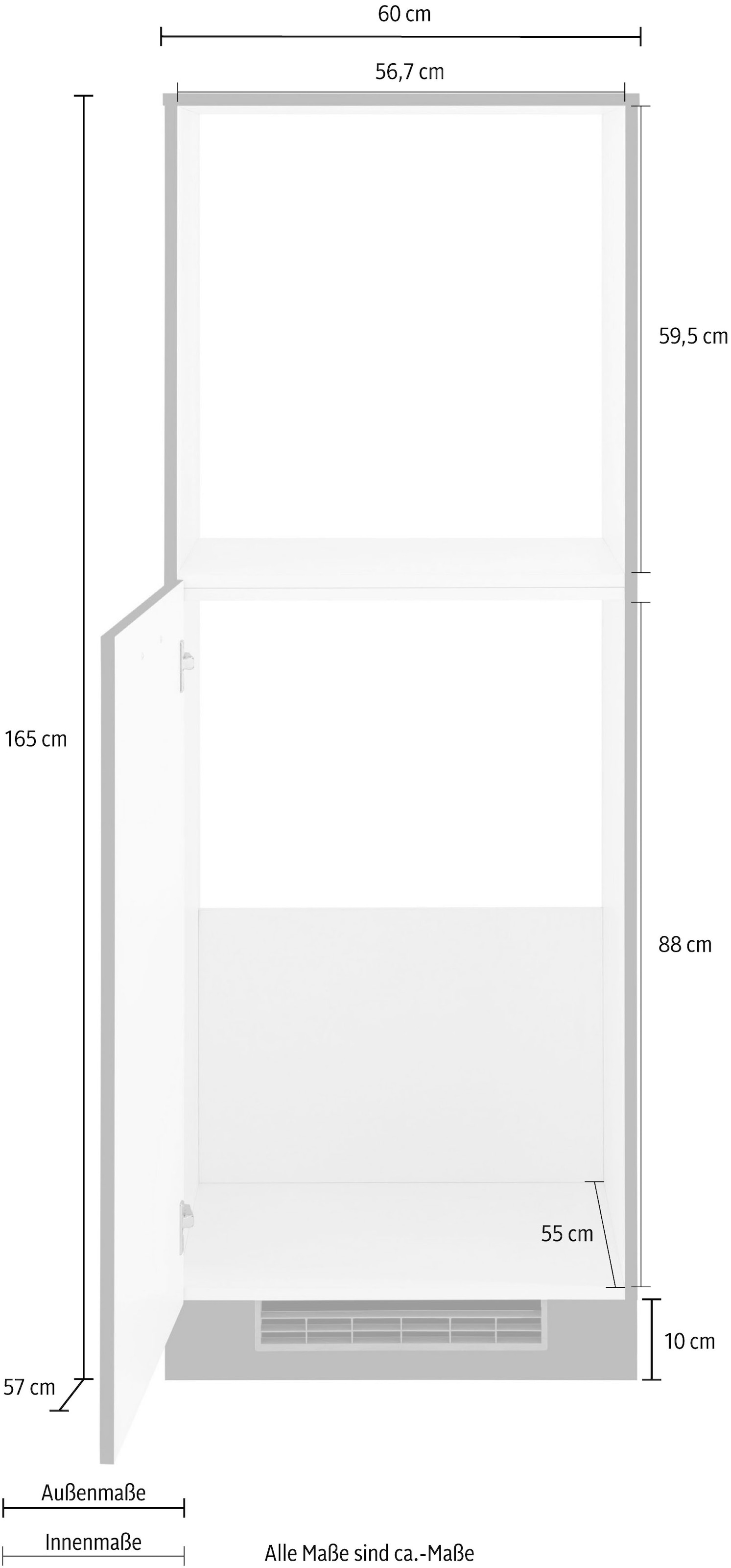 wiho Küchen Backofen/Kühlumbauschrank »Esbo«, 60 cm breit bei OTTO