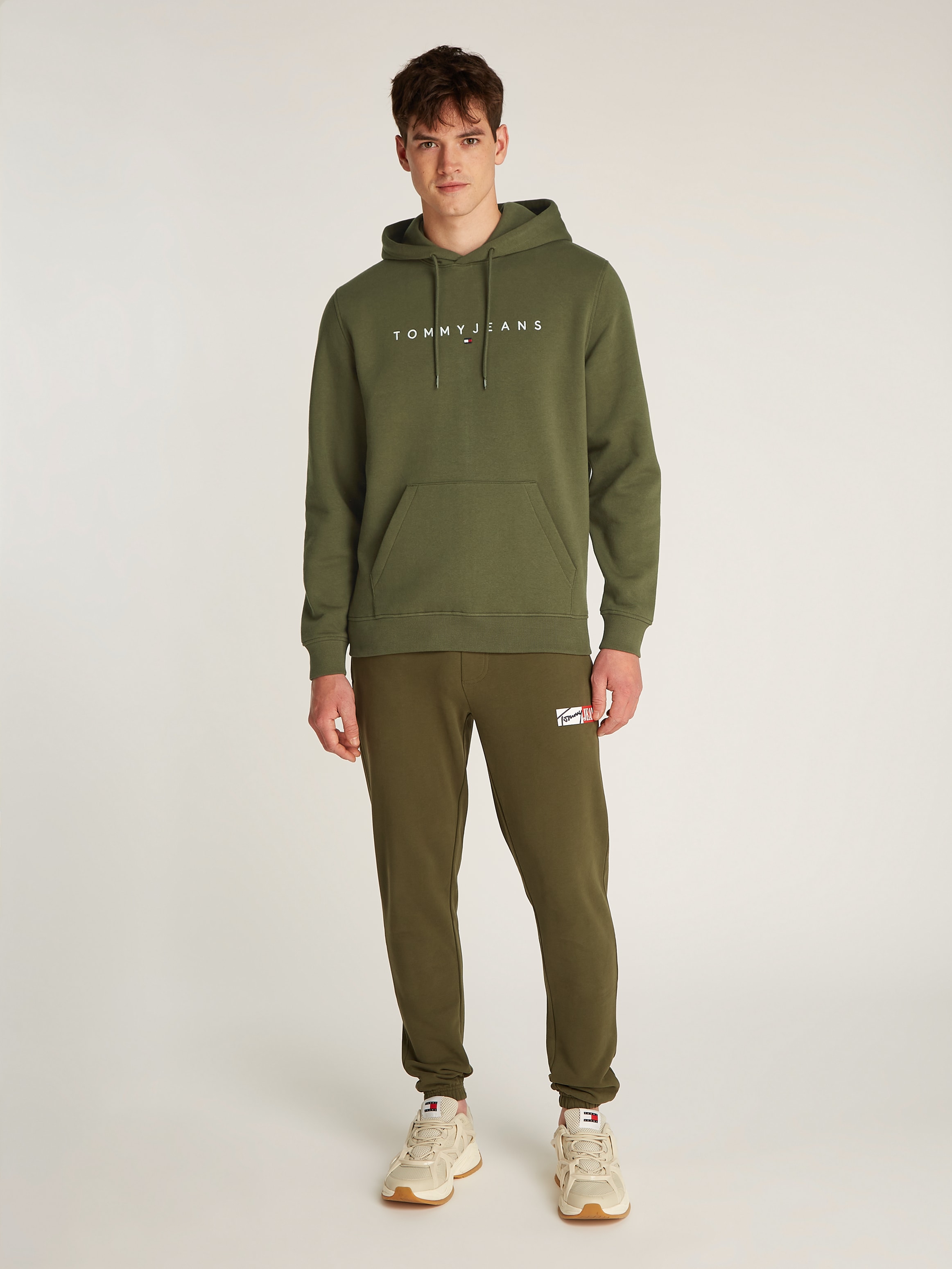 Tommy Jeans Plus Hoodie »TJM REG LINEAR LOGO HOODIE EXT«, in Große Größen, Logodruck