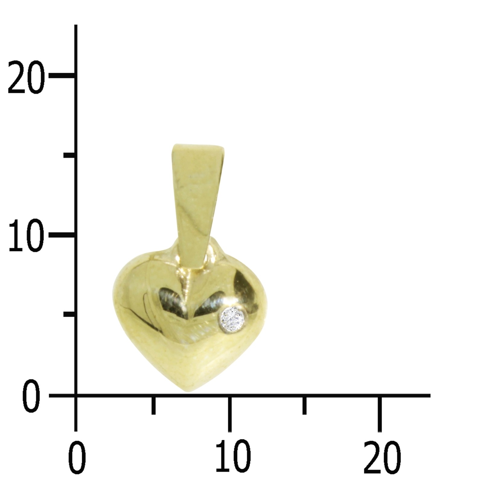 OSTSEE-SCHMUCK Kettenanhänger »- Herz - Gold 333/000 -,«