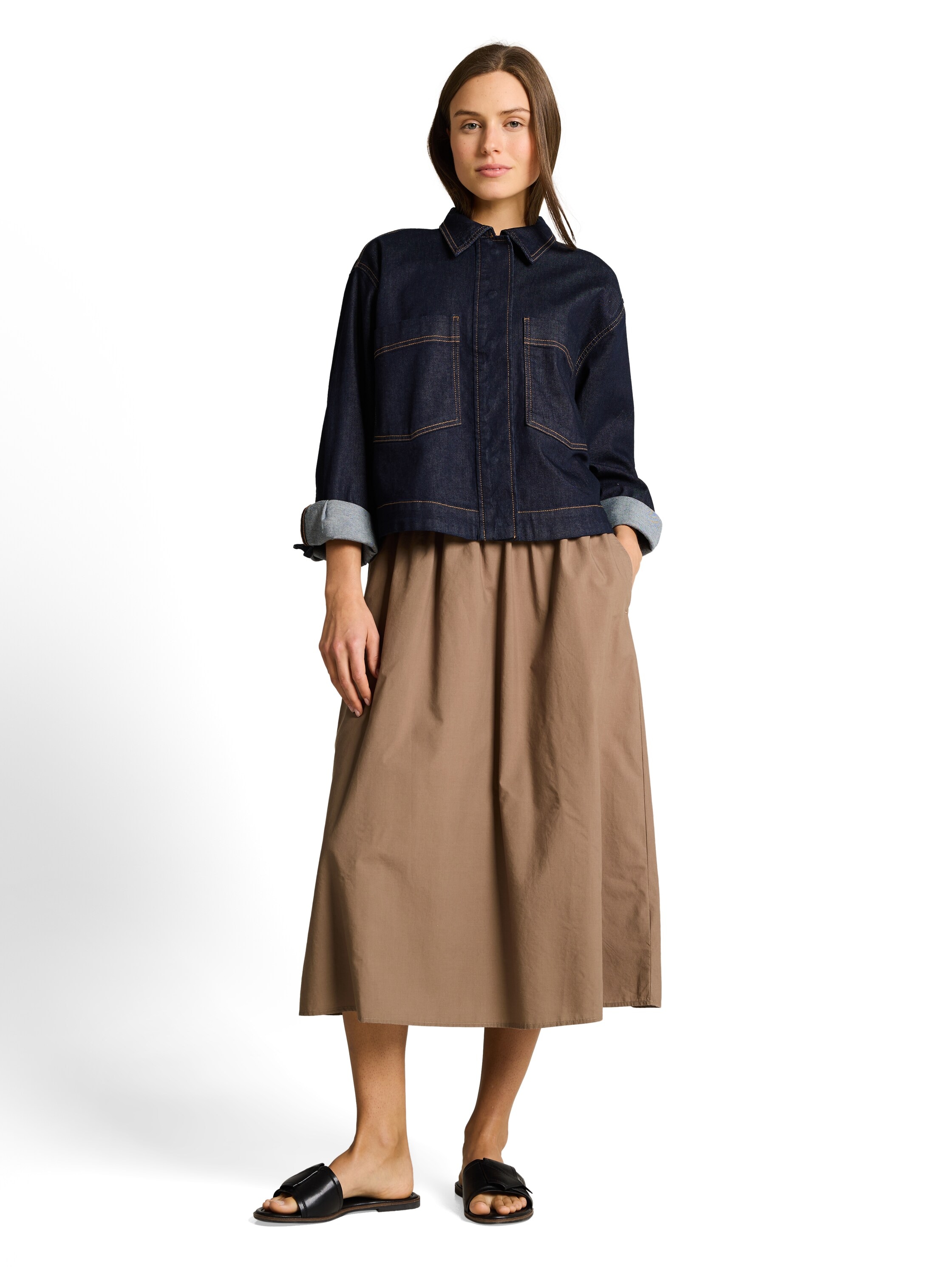 TOM TAILOR Webrock mit Gummizug und Bindeband