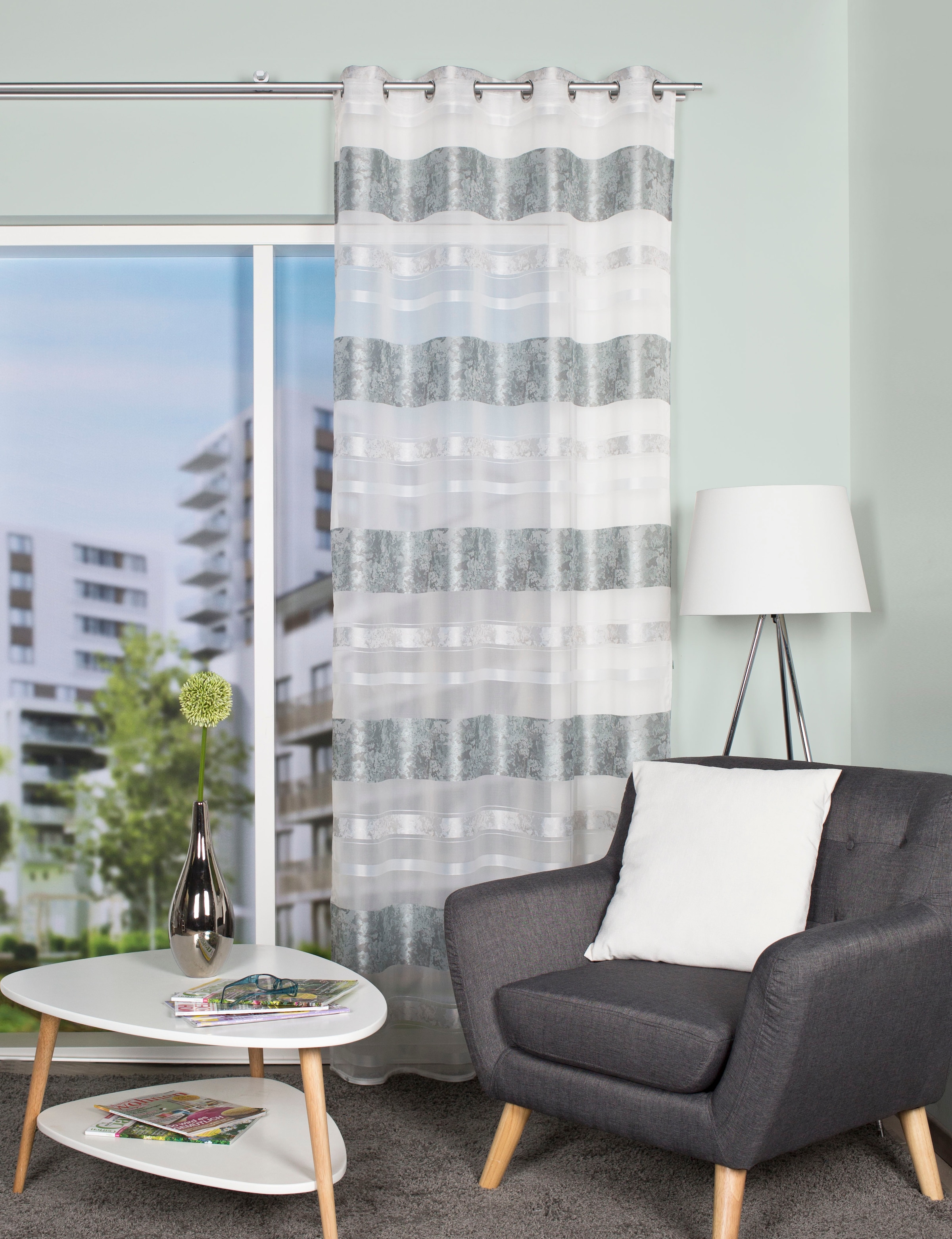 HOME WOHNIDEEN Vorhang »KIRAN« Ösen 1 Stk. tlg. HxB: 245x140, Jacquardmusterung