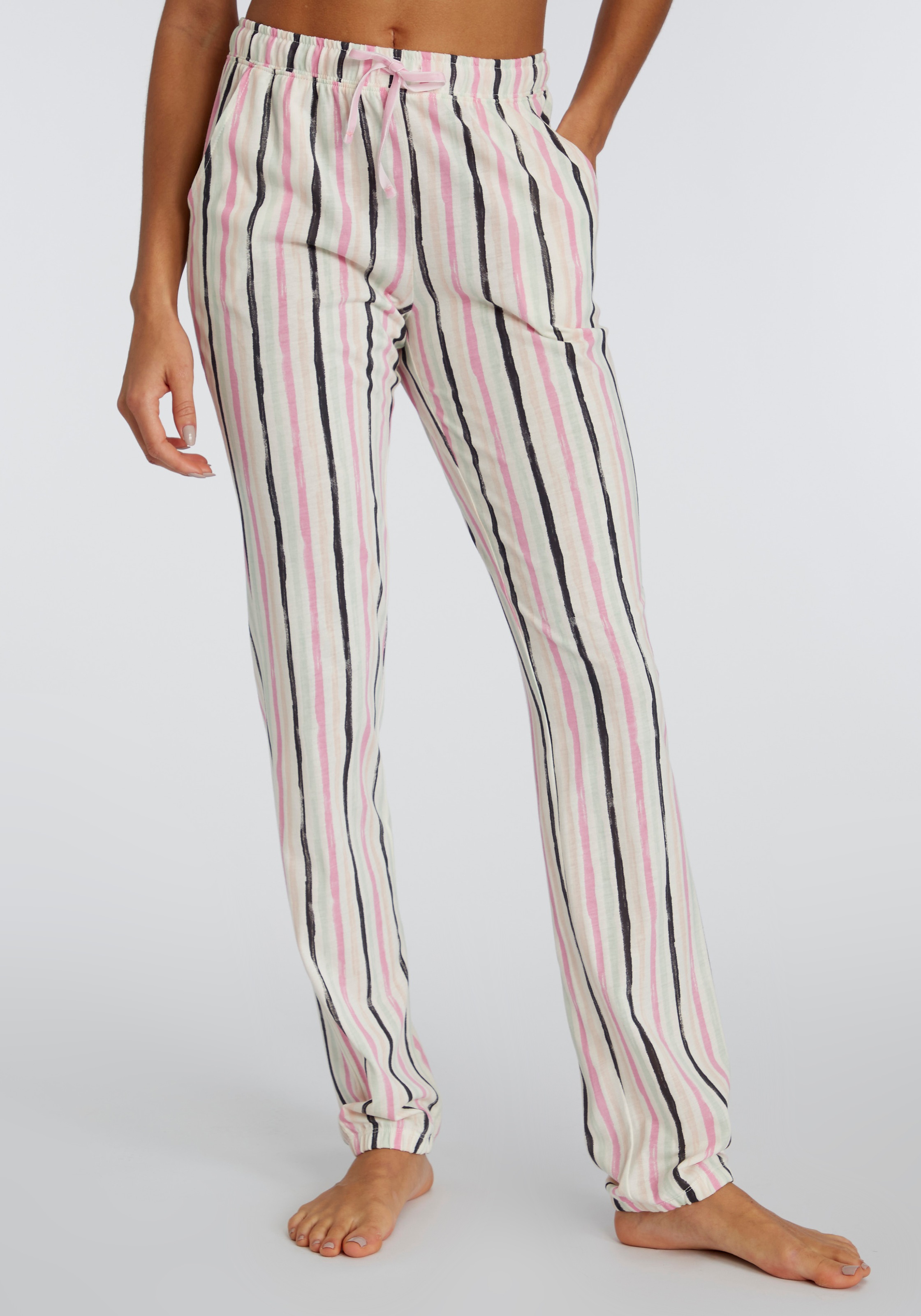 Vivance Dreams Pyjamahose, mit Aquarell-Muster