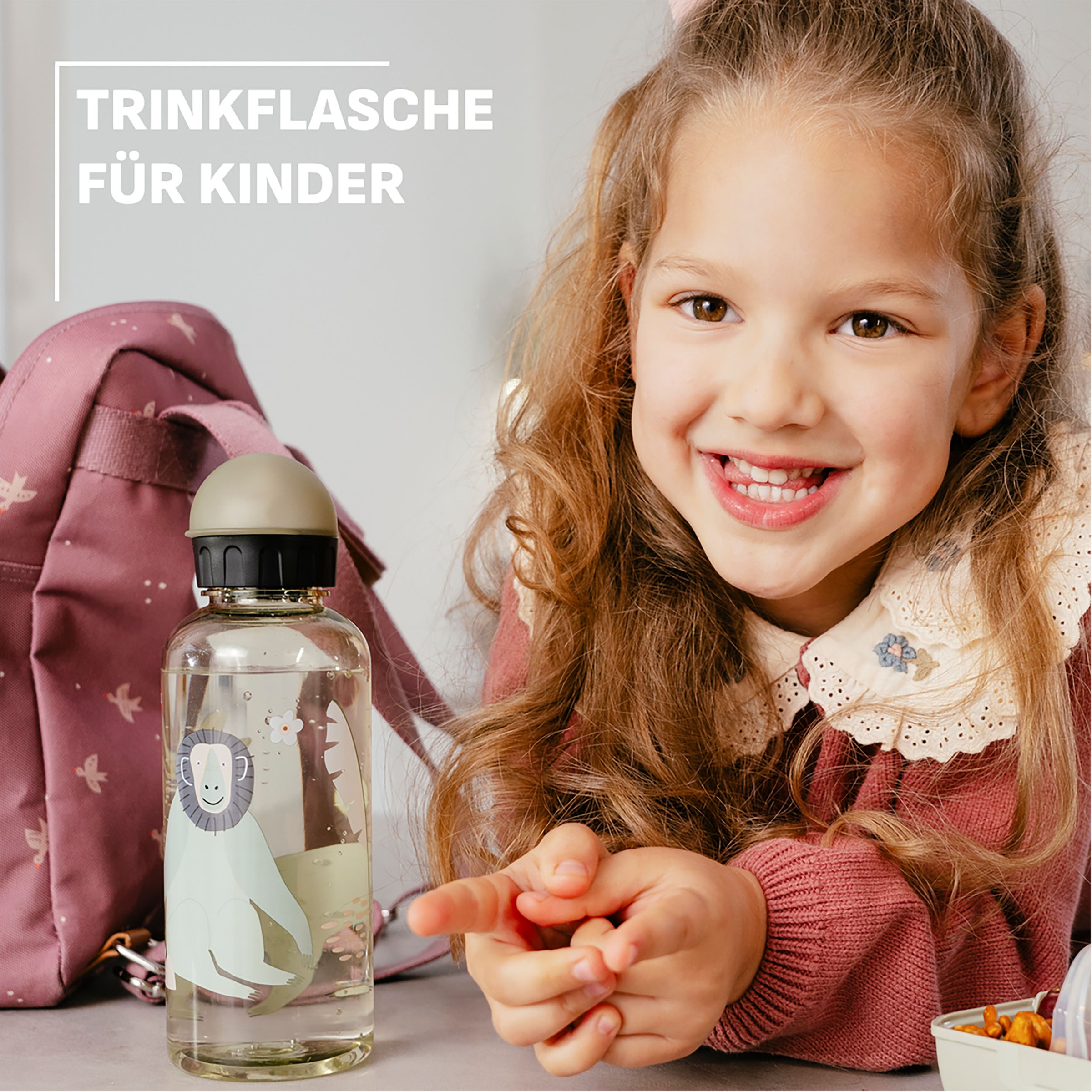 Emsa Trinkflasche »Kids« 100 % dicht, leicht, 0,6 L, Dreh-Trinkverschluss, transparent