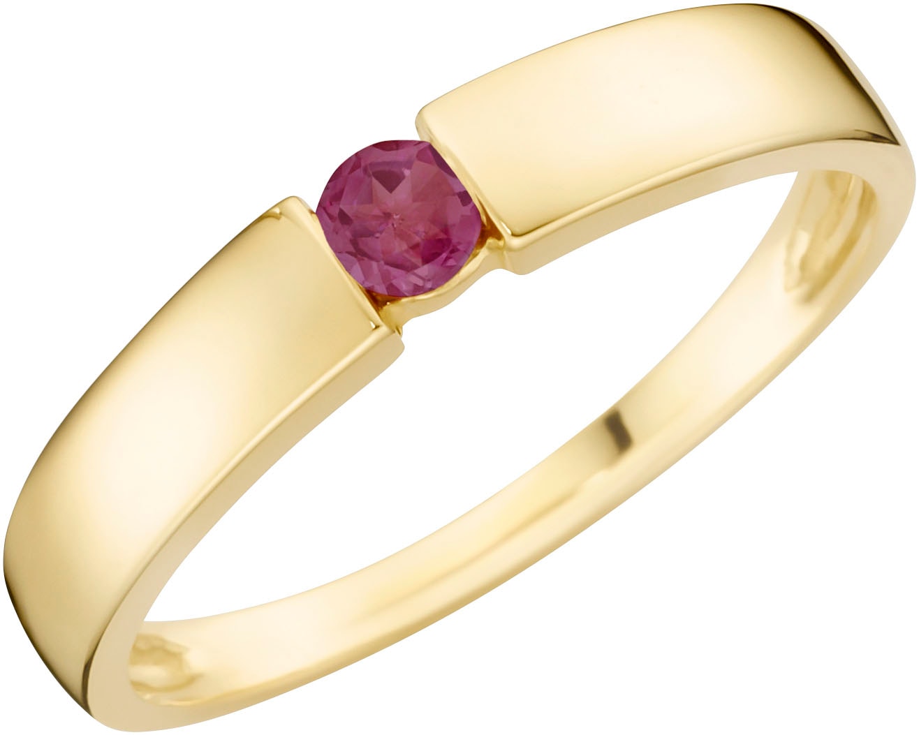 Firetti Fingerring »Schmuck Geschenk Gold 375 Damenring Goldring Solitär«, mit Rubin