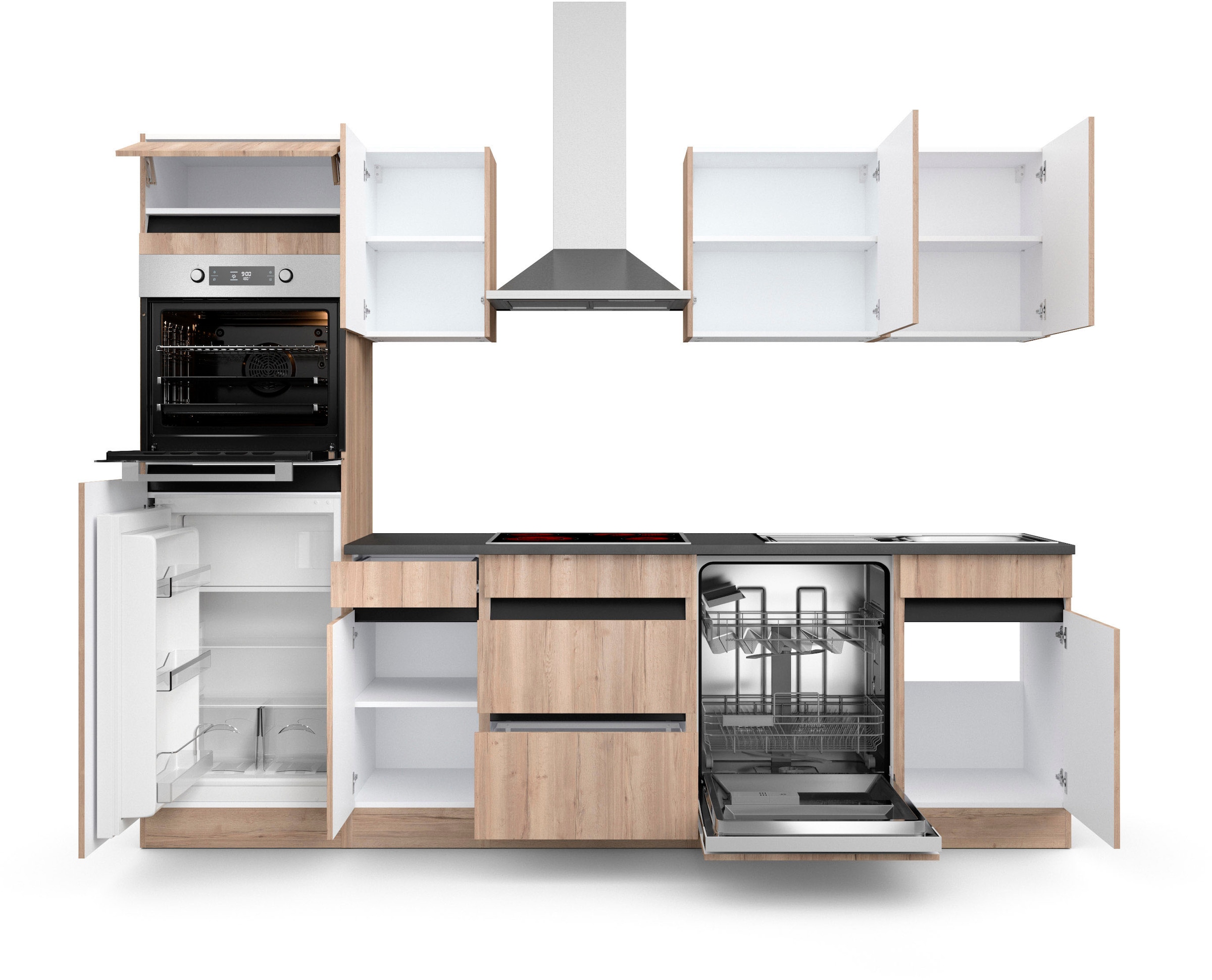 Küche 270 OTTO Shop »Safeli«, Hanseatic-E-Geräte wahlweise Online ohne cm, im OPTIFIT mit Breite oder