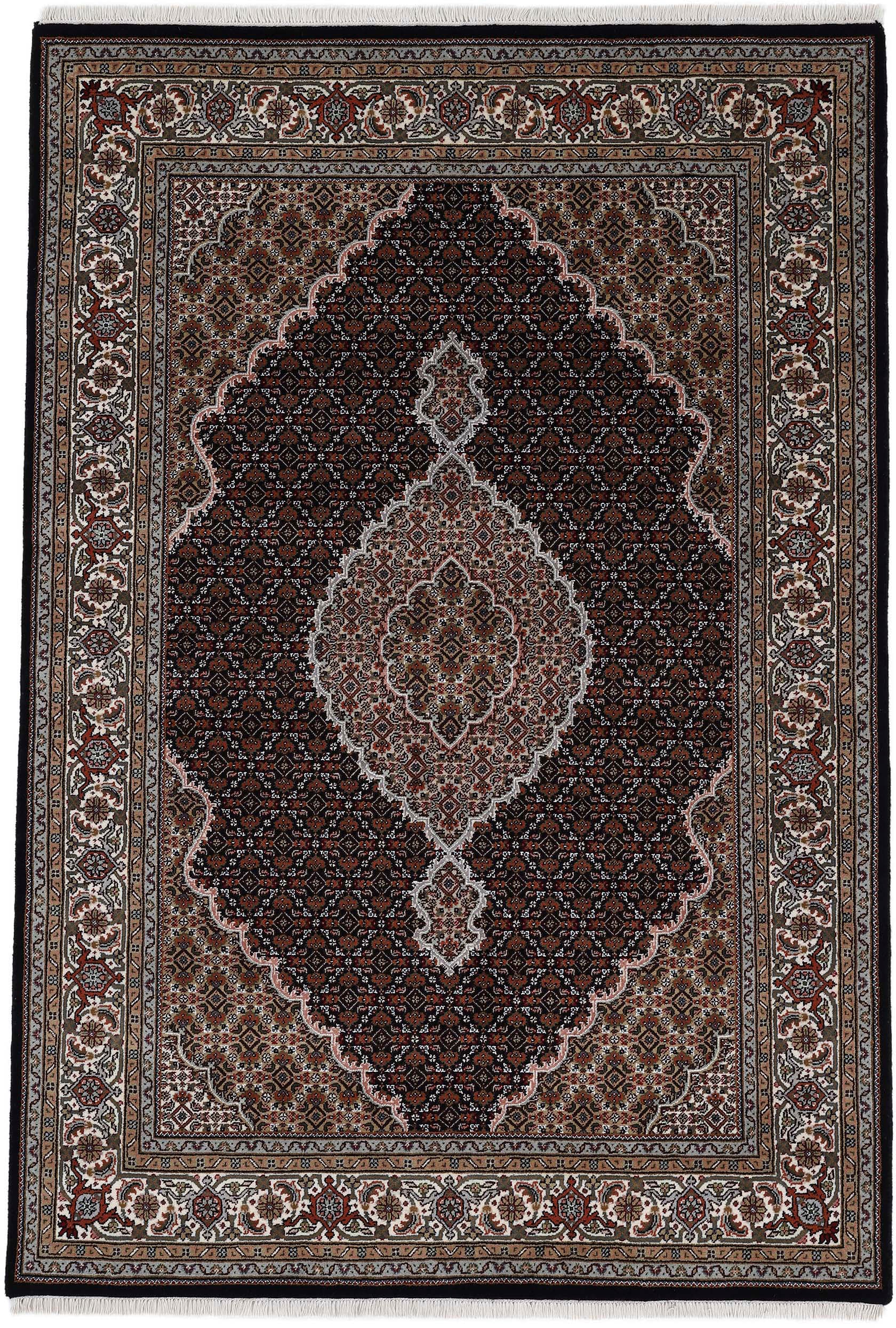 Orientteppich »Tabriz Mahi«, rechteckig, handgeknüpft, Wohnzimmer, reine Wolle