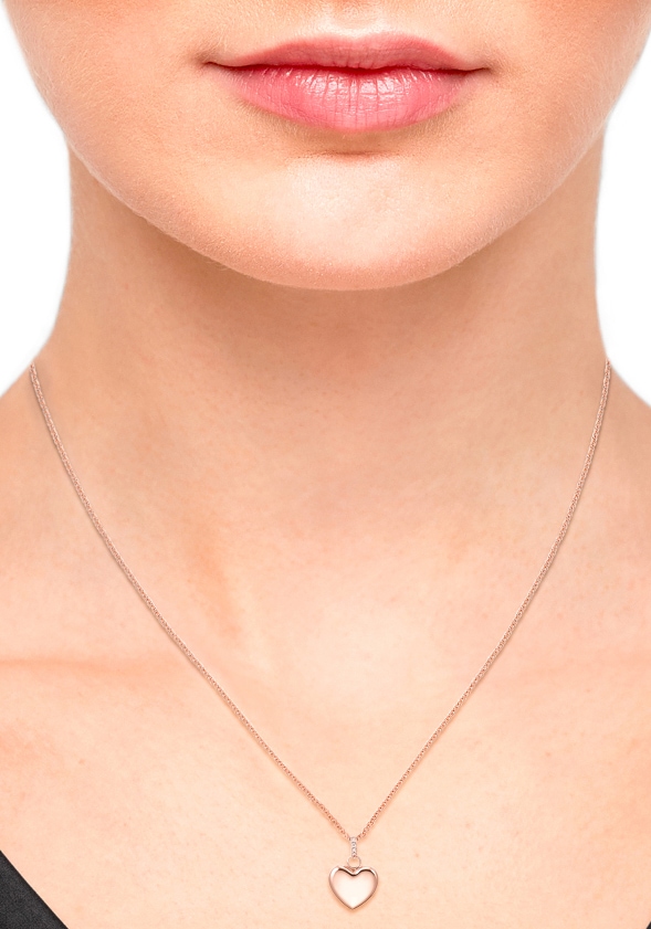 s.Oliver Kette mit Anhänger »Herz, 2032598«, mit Zirkonia (synth.)
