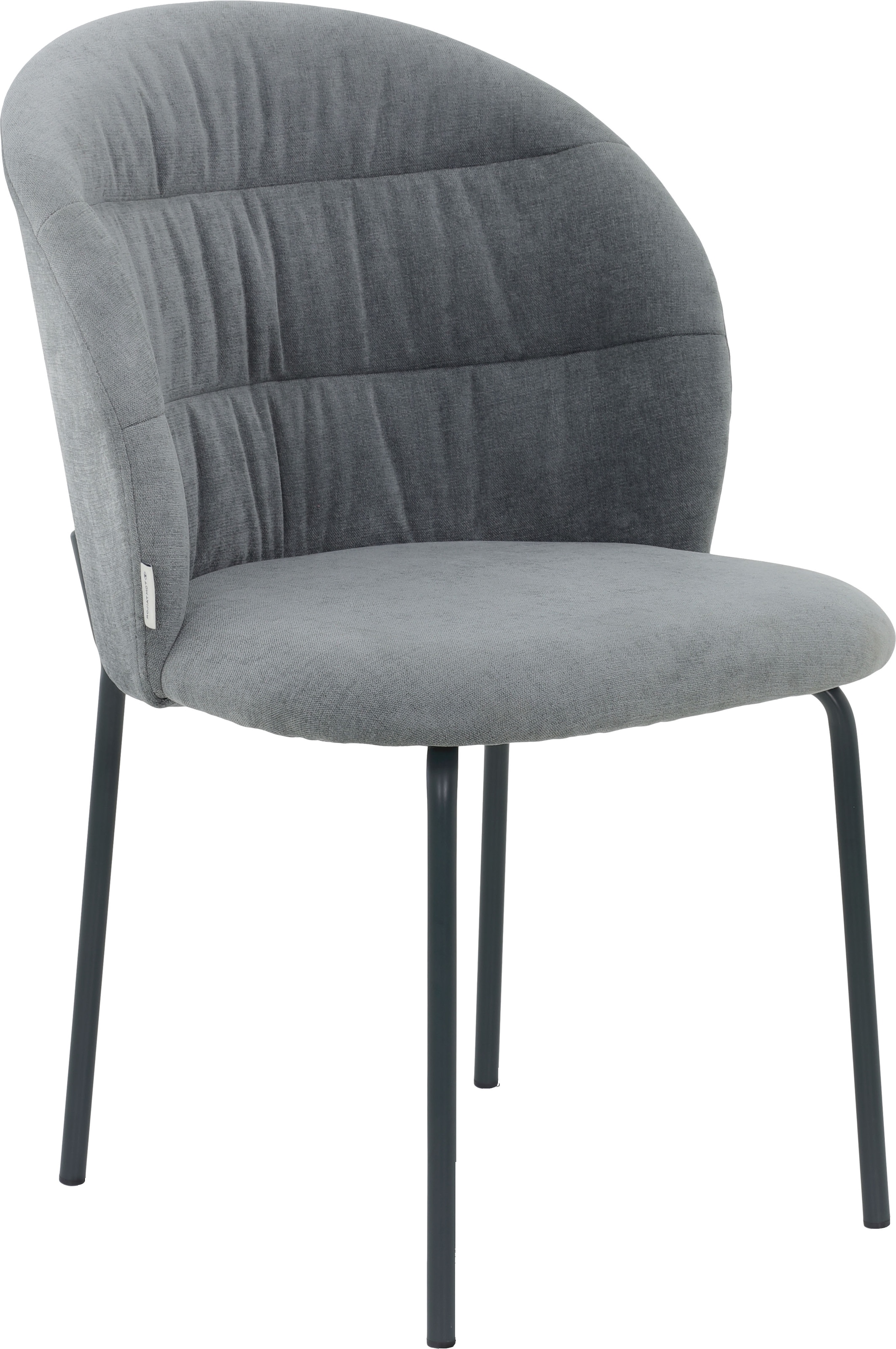 TOM TAILOR HOME 4-Fußstuhl »LEAF CHAIR«, (Set), 2 St., Chenille, 4-Fußgestell, Raffung in der Rückenlehne