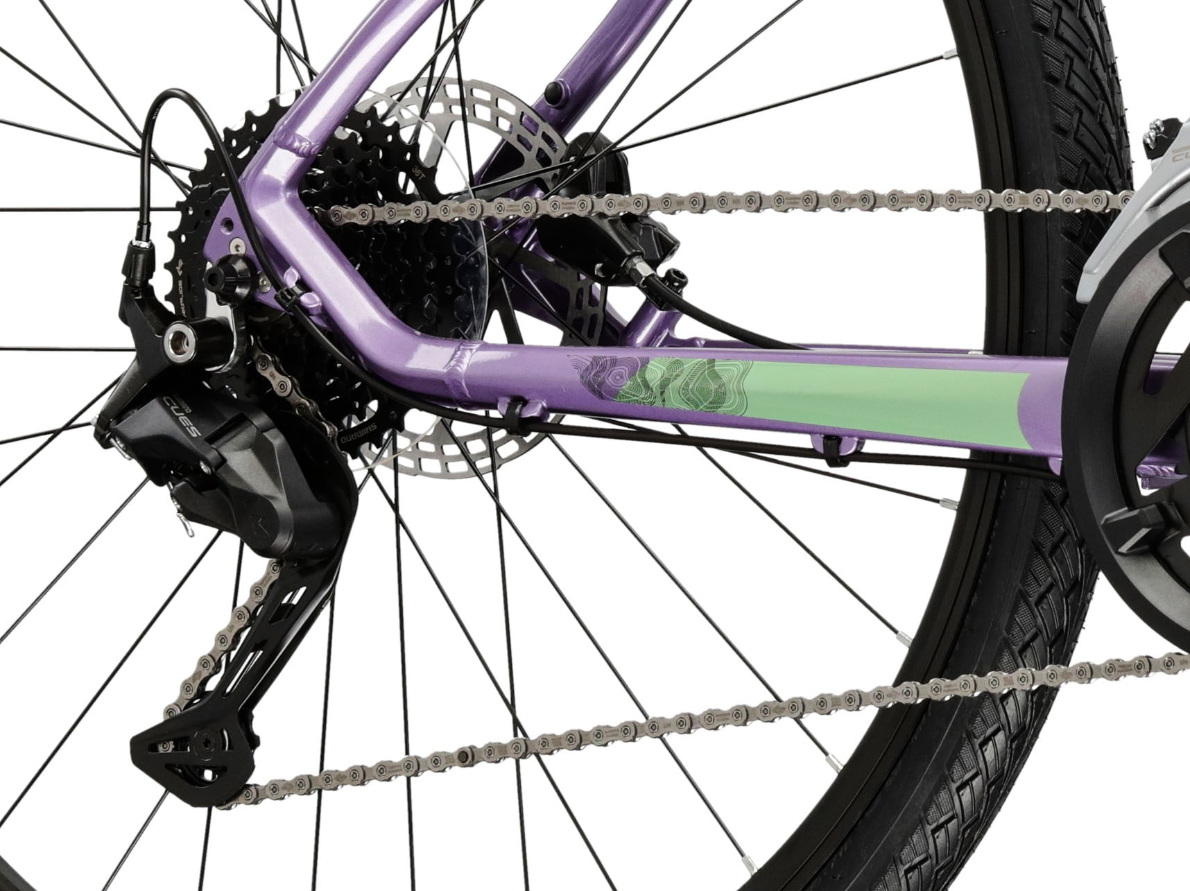 Kross Crossrad »Crossrad Evado 5.0 lila 18 Gänge«, 18 Gang, Shimano, CUES U3020 Schaltwerk, Kettenschaltung