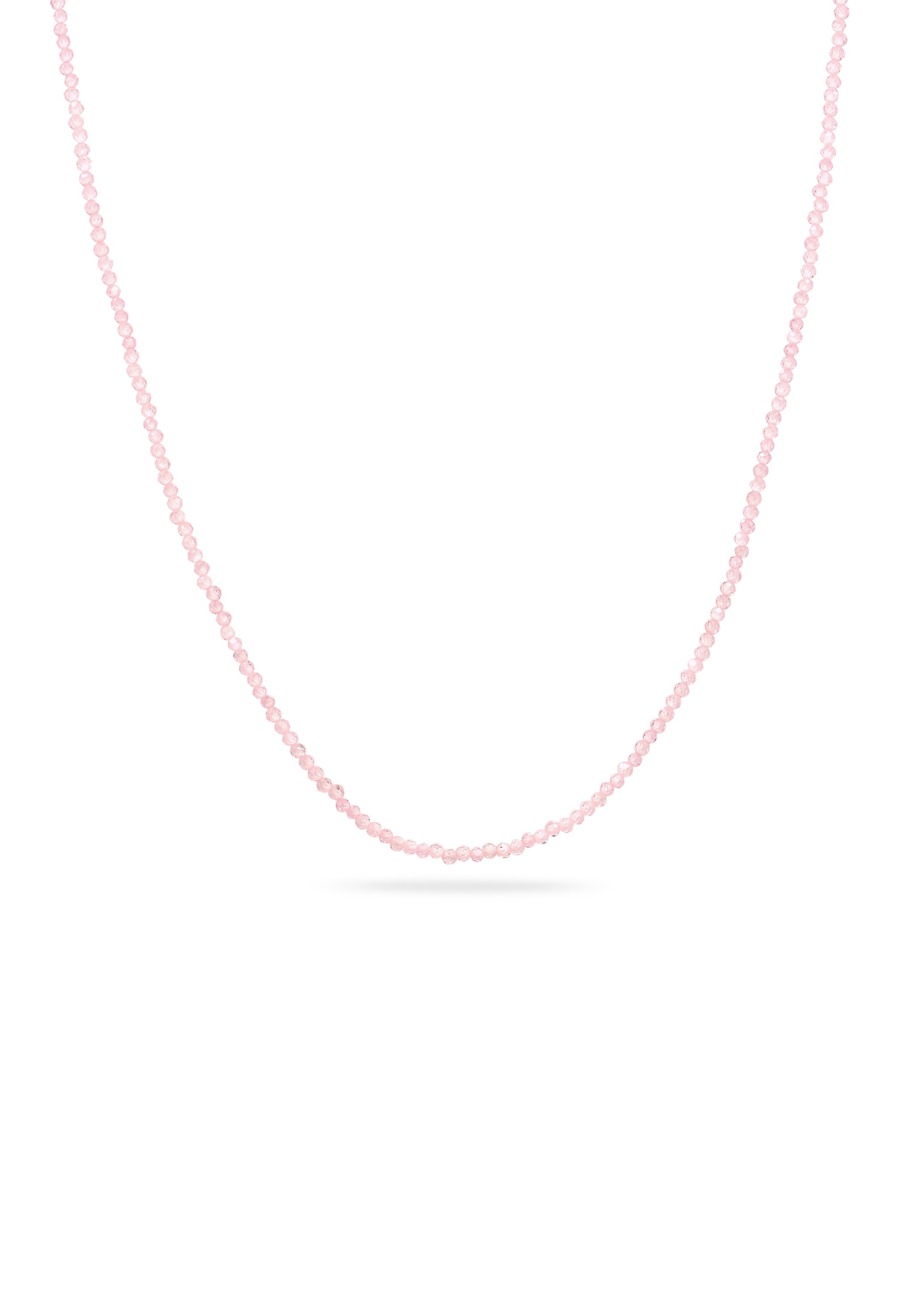 Elli Premium Silberkette »Halskette Perlen Quarz Rosé 925 Sterling Silber vergoldet«