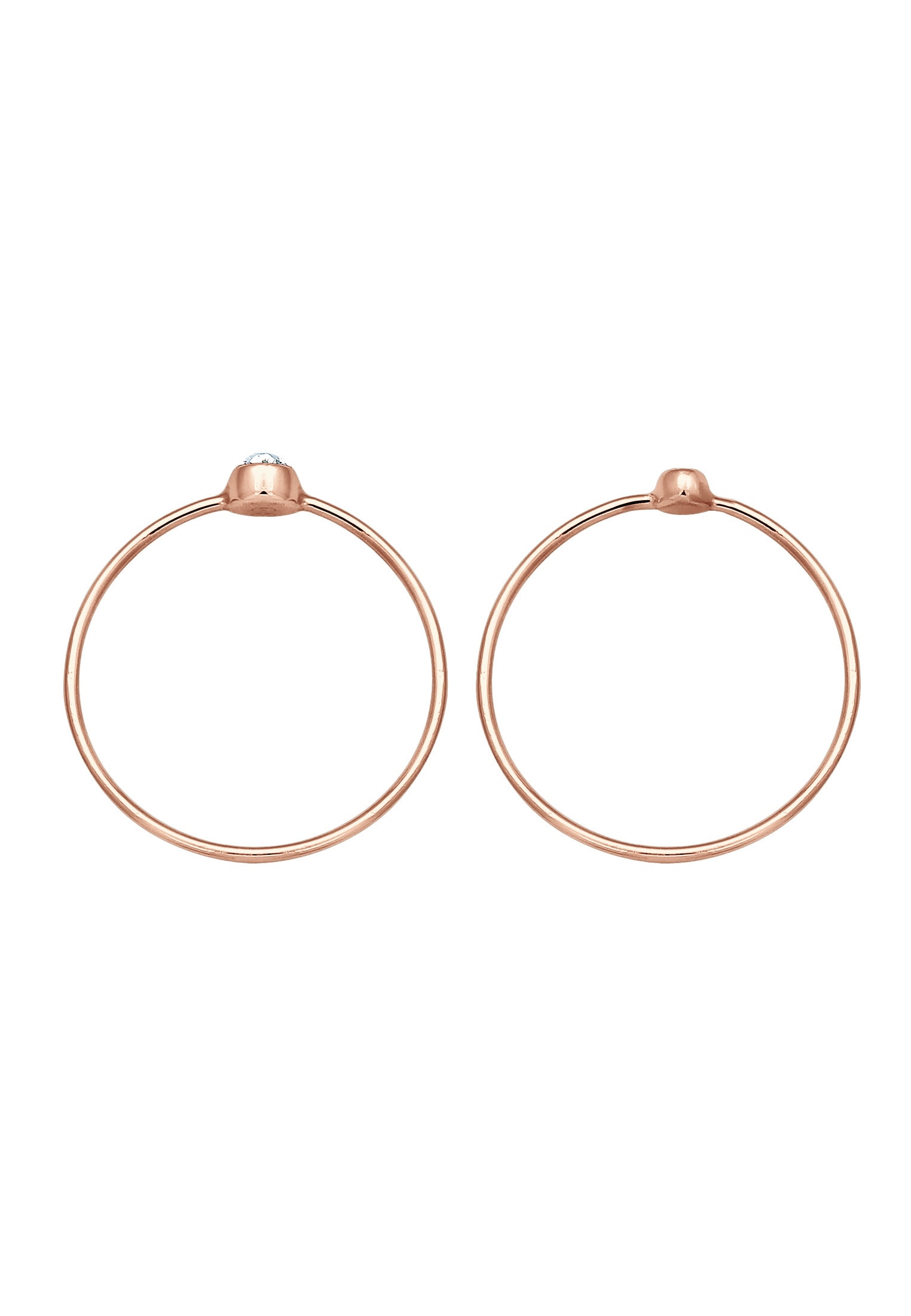 Elli Ring-Set »Ring Solitär Kristalle (2 tlg) 925 Silber«