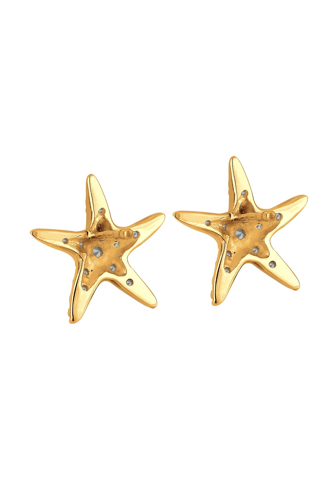 Elli Paar Ohrstecker »Ohrringe Seestern Beach Kristalle 925 Sterling Silber vergoldet«