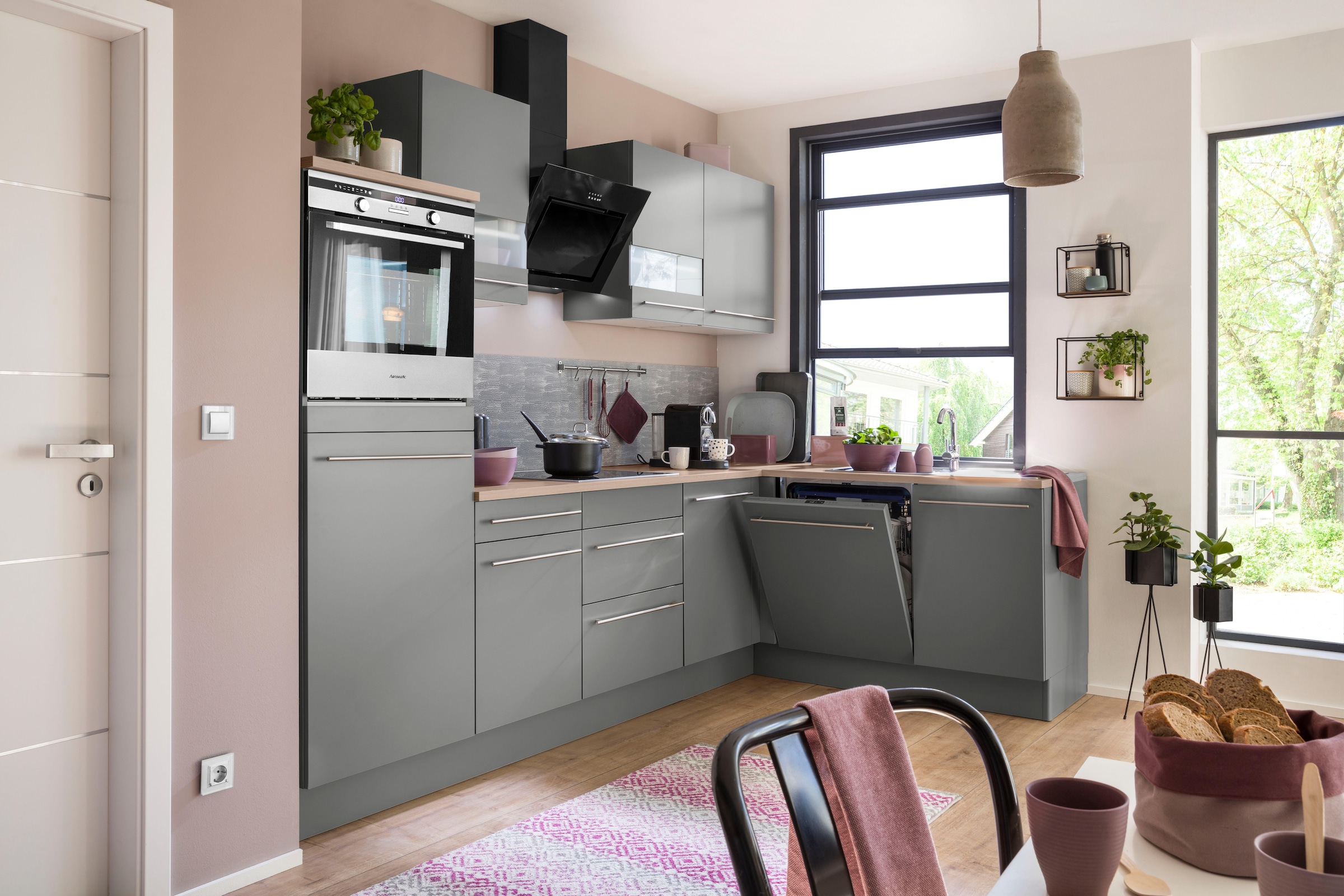 OPTIFIT Winkelküche »Bern« Stellbreite 285x175 cm, wahlweise mit E-Geräten