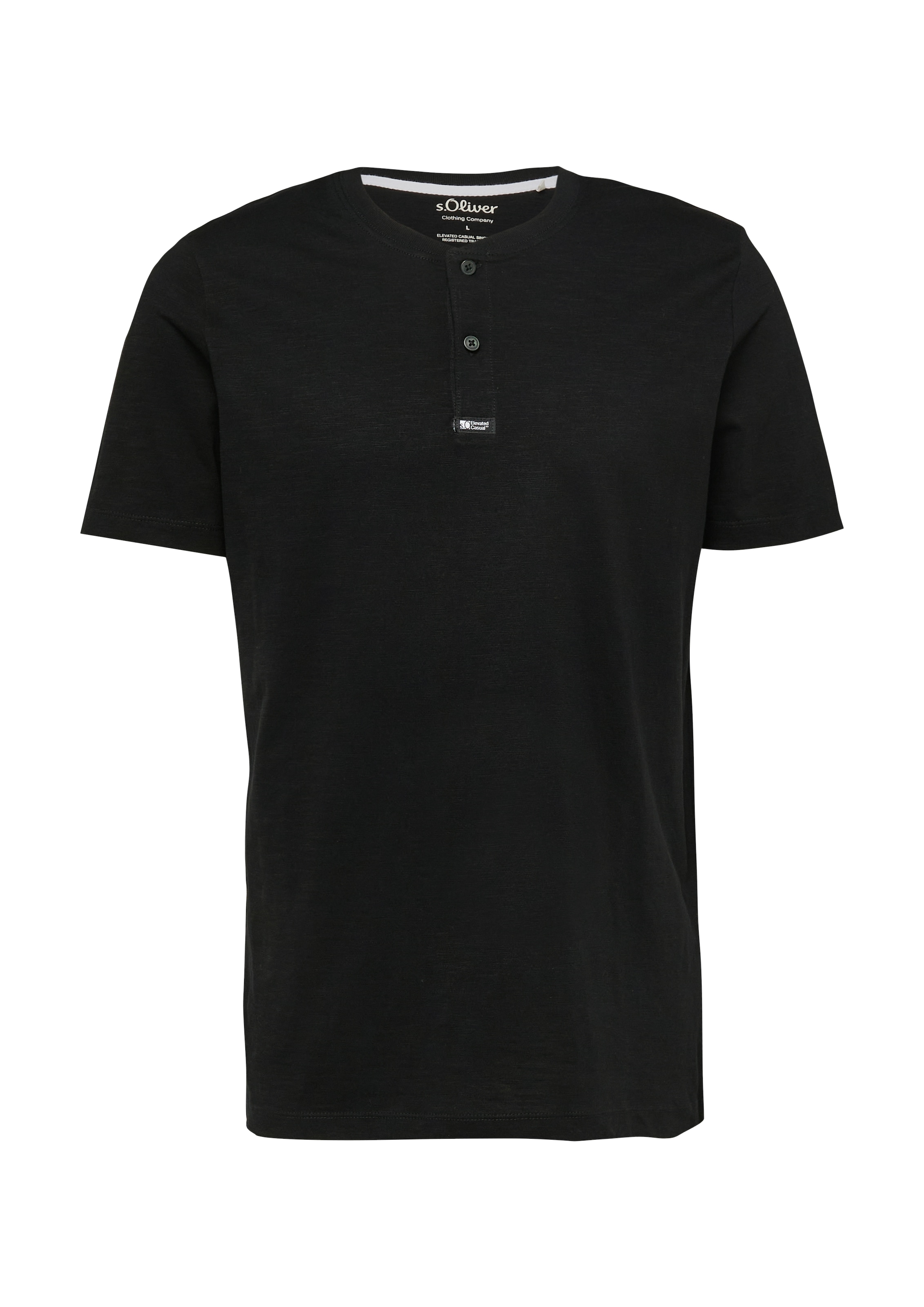 s.Oliver T-Shirt mit Henley Kragen