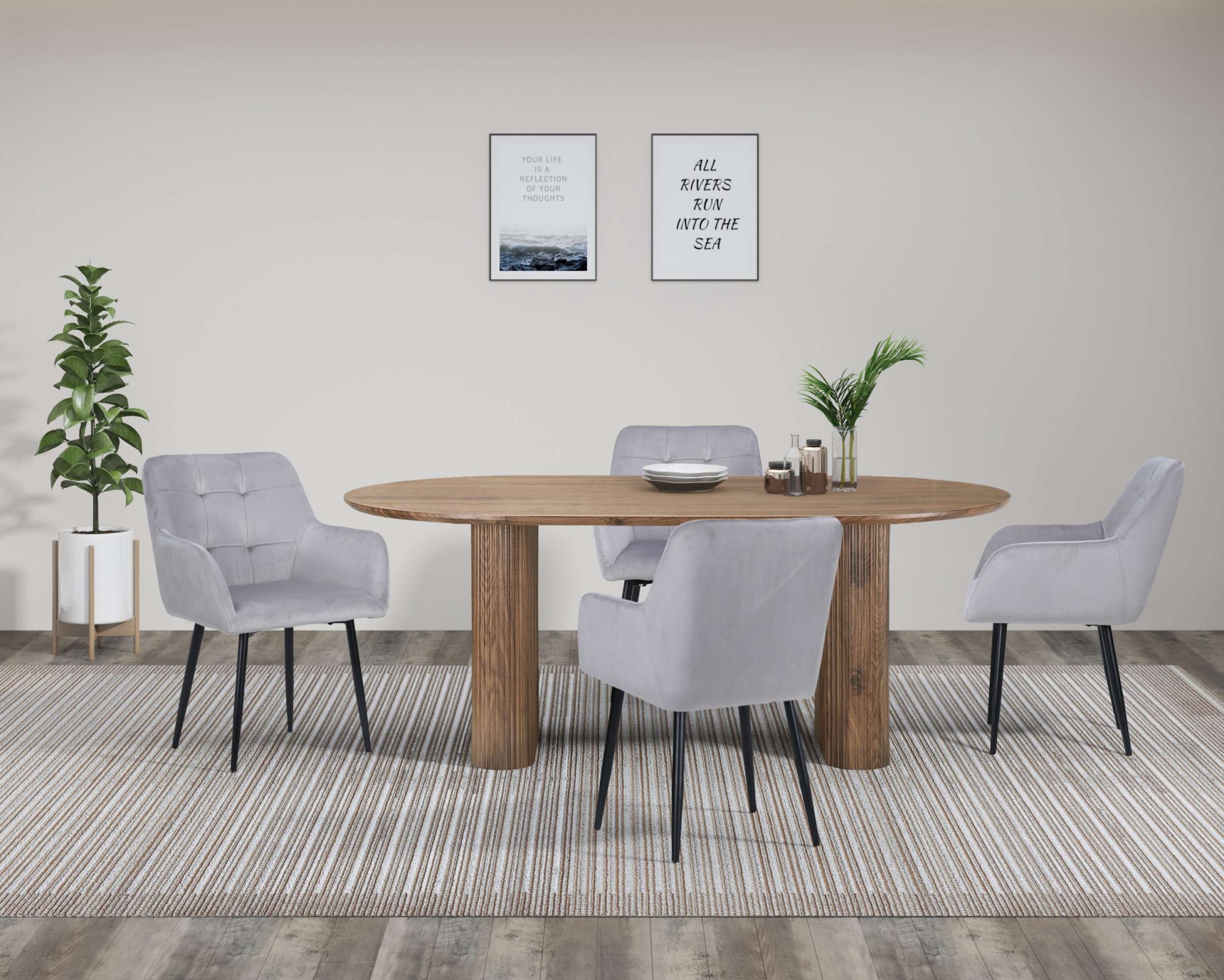 OTTO home »Bostony« () 2 Stk.gepolsterte Rückenlehne, Armlehne und Sitzfläche, Sitzhöhe 49 cm