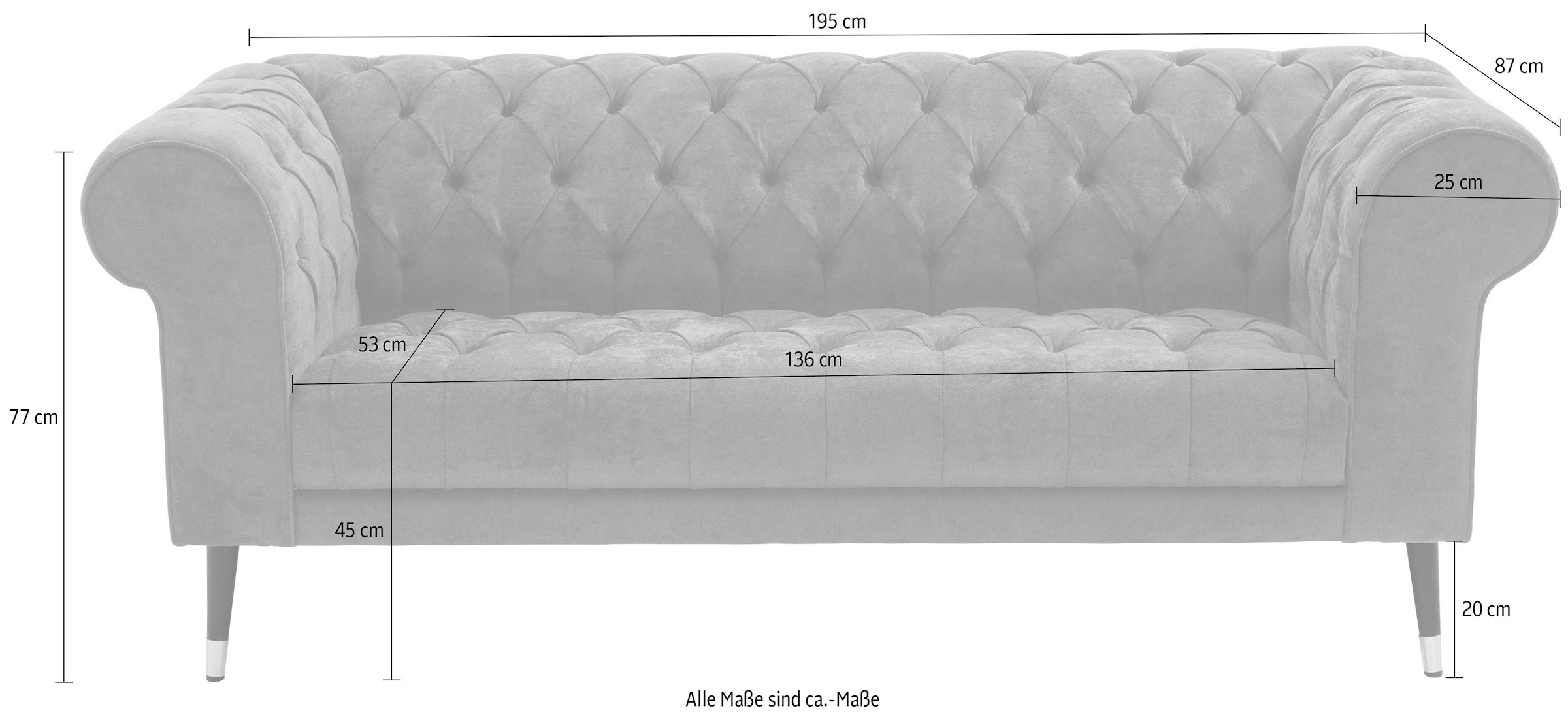 Guido Maria Kretschmer Home&Living Chesterfield-Sofa »Tinnum«