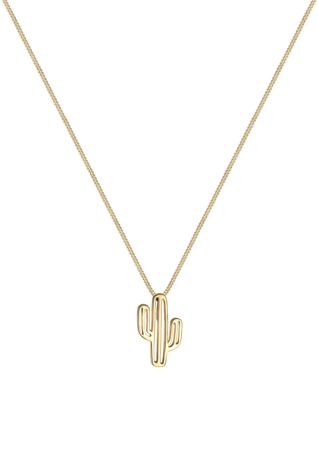 Elli Kette mit Anhänger »Halskette Anhänger Kaktus Boho 925 Sterling Silber«