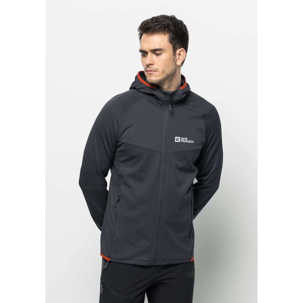 Jack Wolfskin Fleecejacke »HYDRO GRID HOODED FZ M«, mit Kapuze