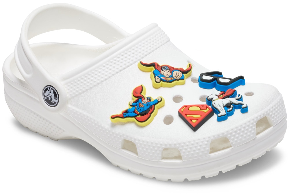 Crocs Schuhanstecker »Jibbitz™ Superman« Set, Kein Spielzeug. Nicht für Kinder unter 3 Jahren geeignet, 5 Stk. Superhelden Charmes, Anstecker für Crocs Schuhe