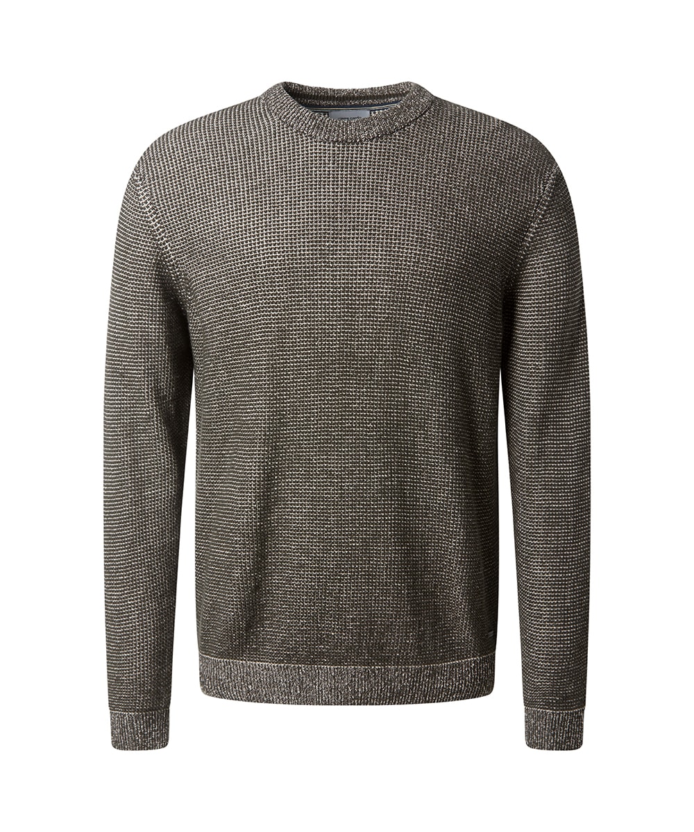 Pierre Cardin Rundhalspullover »Strick RH« Waffelmuster