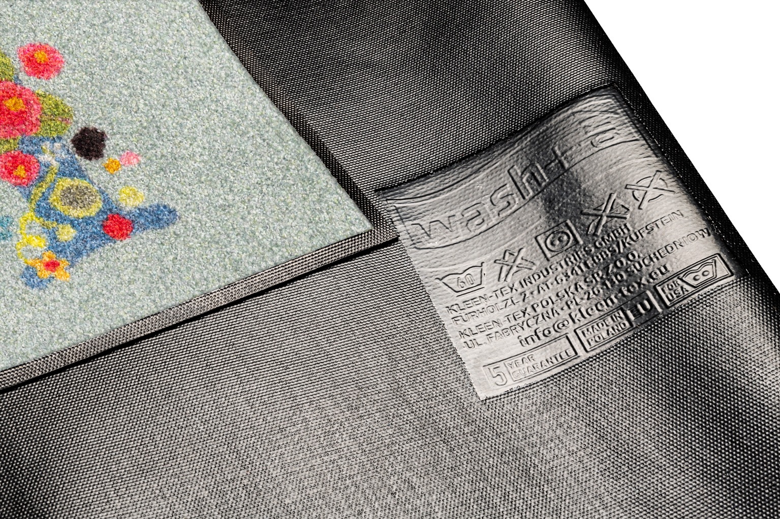 wash+dry by Kleen-Tex Fußmatte »Hi with Roses« rechteckig 7 mm Höhe