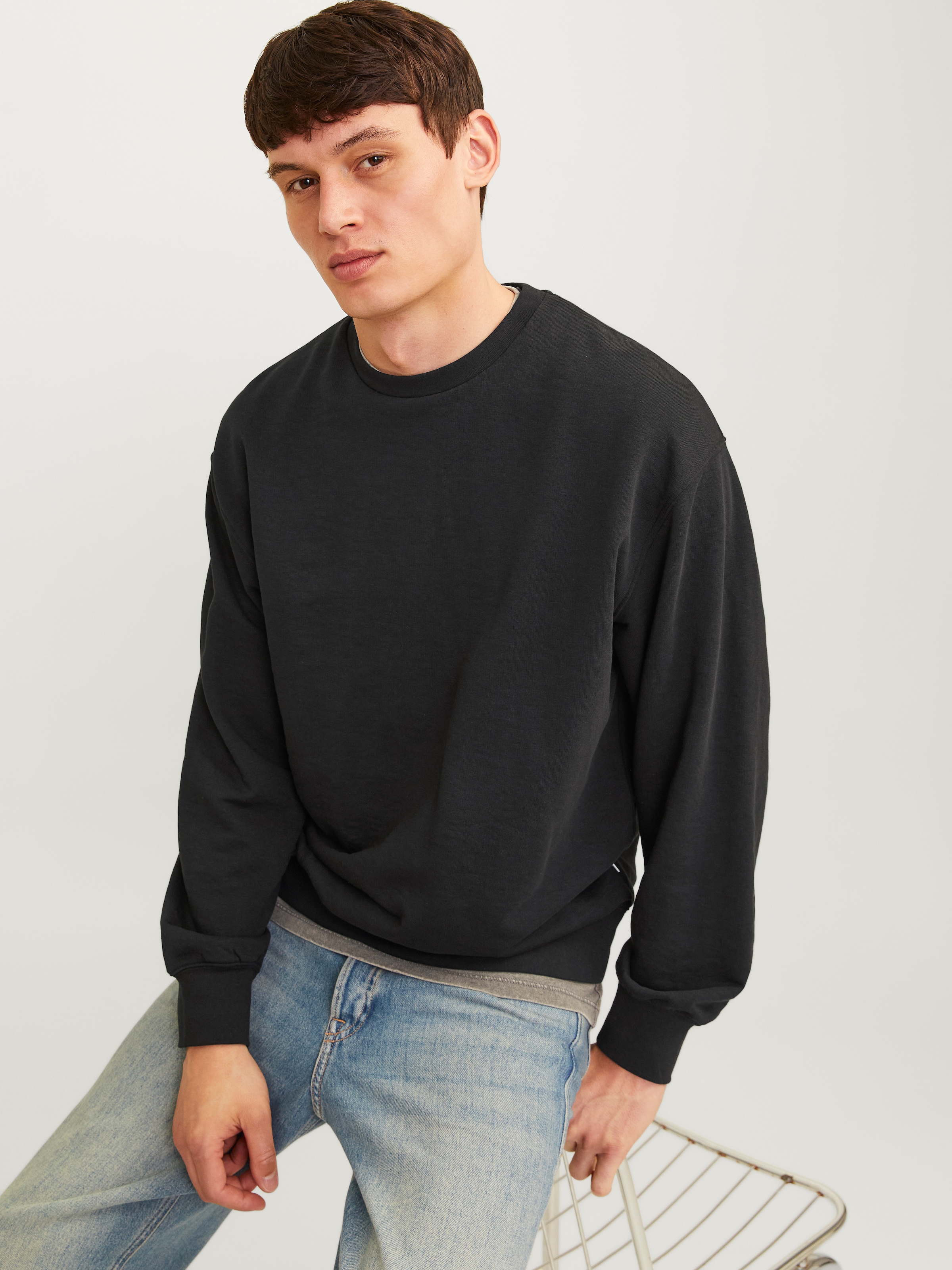 Jack & Jones Sweatshirt »JJECHARGE SWEAT CREW NECK NOOS« mit Rippbündchen