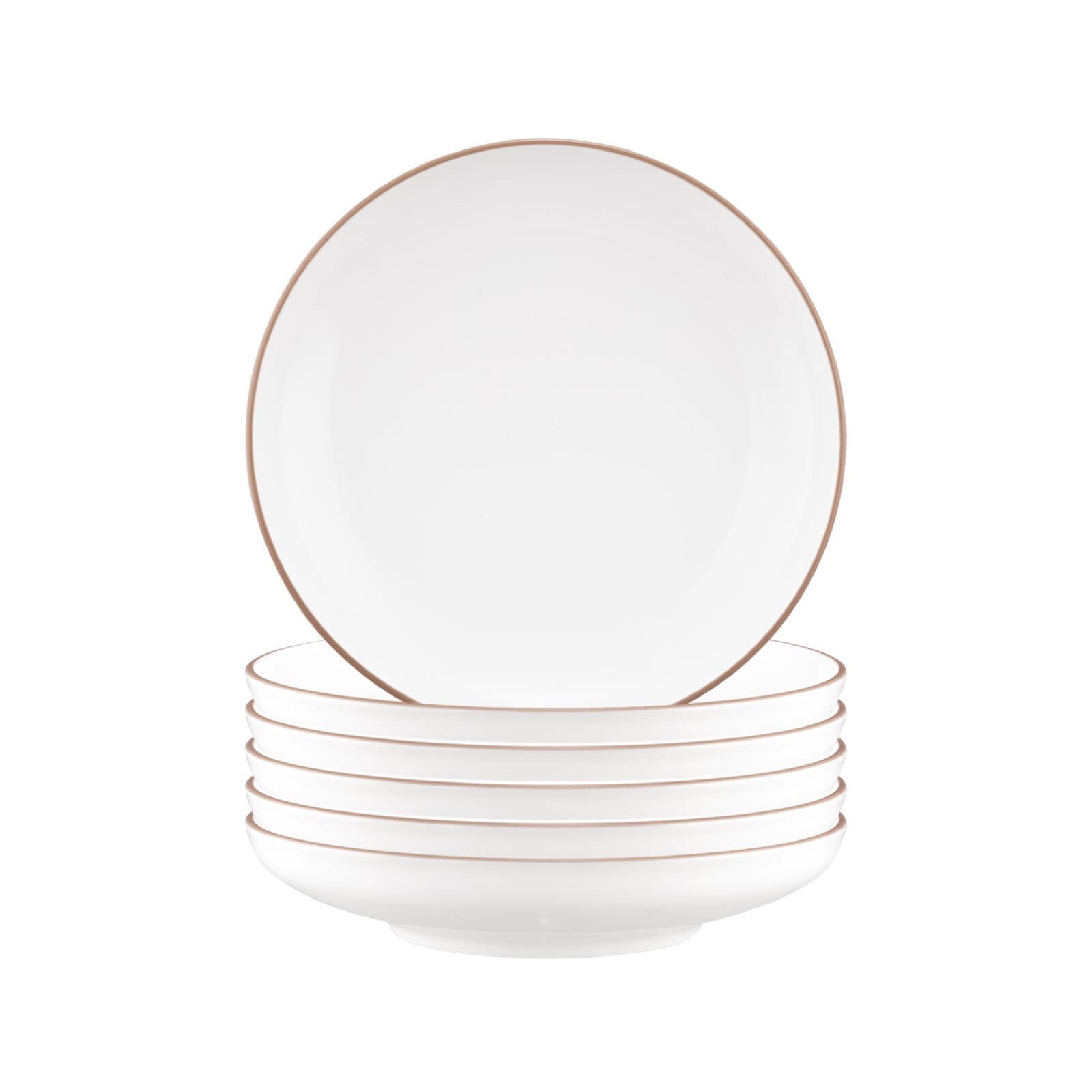 Seltmann Weiden Suppenteller »Suppenteller Sento Home Pure Lines ø 21,3 cm 6er Set« Spülmaschinengeeignet, Mikrowellengeeignet, Ofenfest, Salamandergeeignet, Kühlschrankgeeignet, Gefrierschrankgeeignet