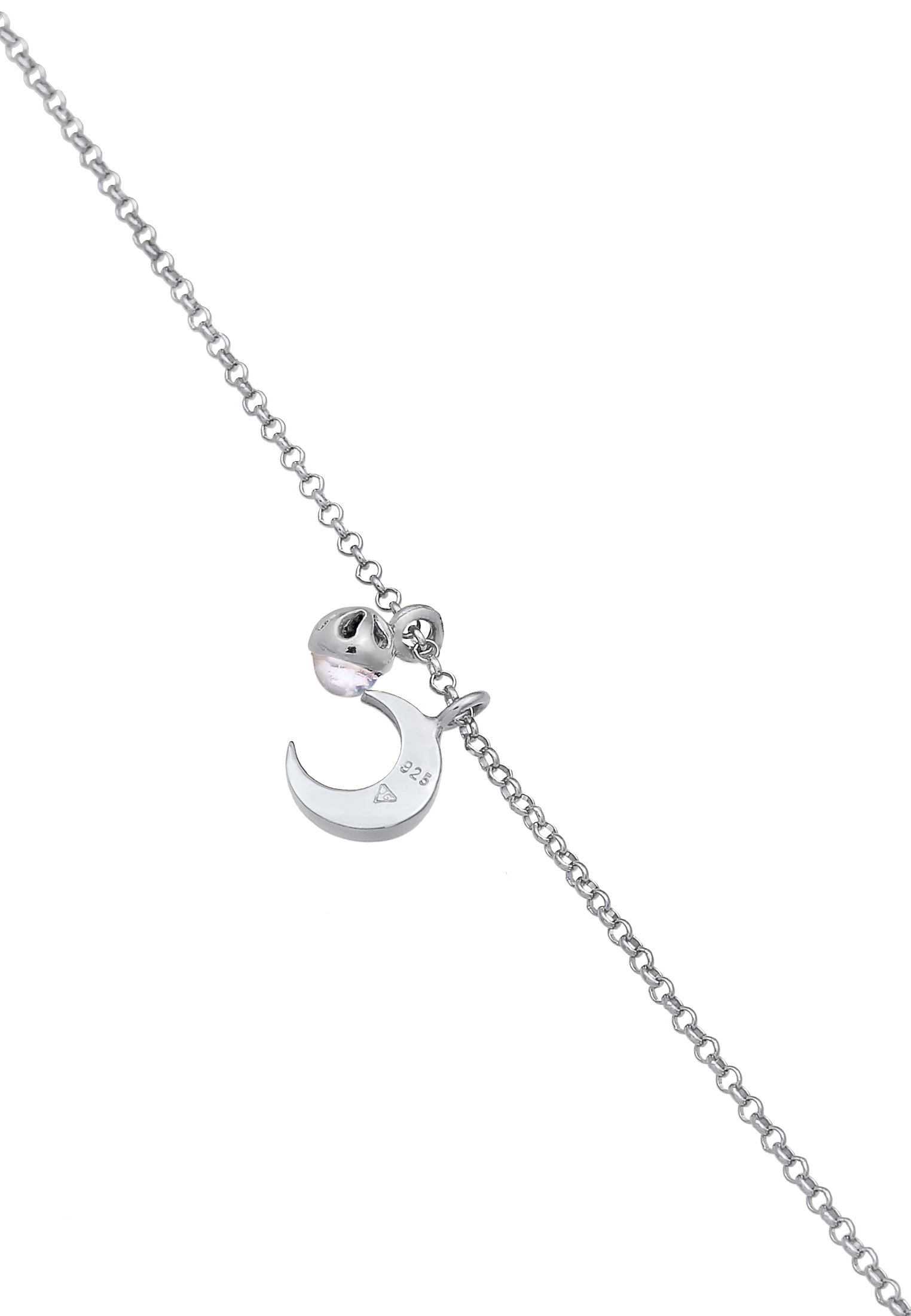 Elli Choker »Halskette Choker Halbmond Astro Mondstein 925 Silber«