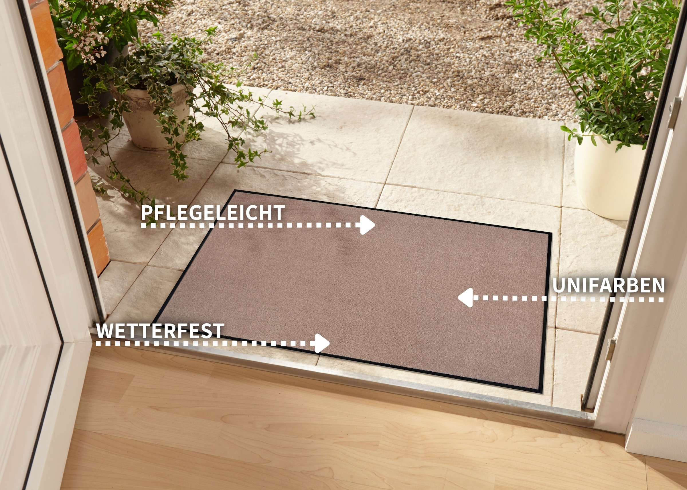 HANSE Home Fußmatte »Triton«, rechteckig, 7 mm Höhe, Schmutzfangmatte, Türmatte, In- und Outdoor, Läufer, waschbar