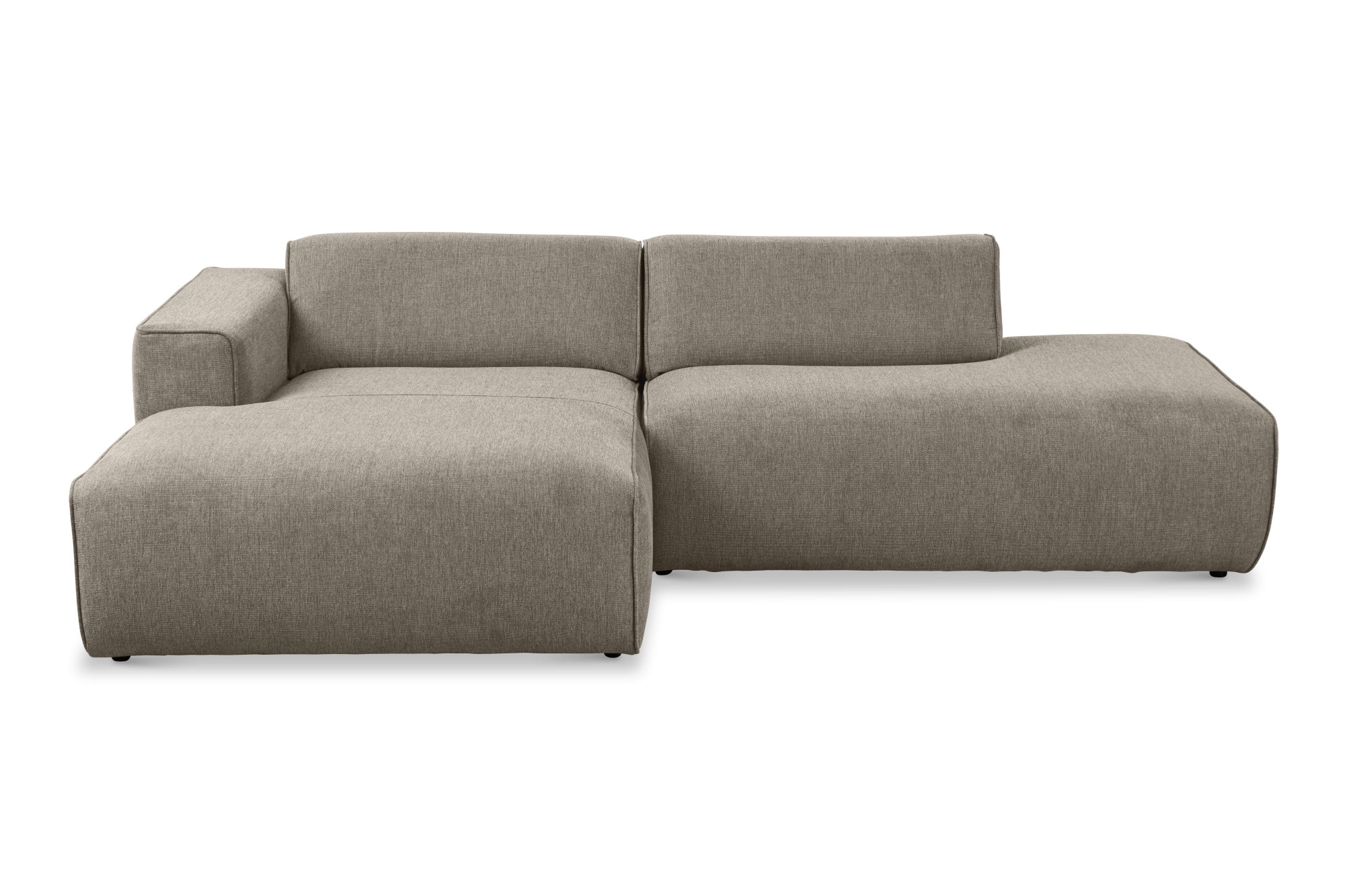 andas Ecksofa »Noord mit Kedernaht, Breite 227 cm, L-Form« Cord, Struktur, Webstoff, mit Wellenunterfederung, Massivholzrahmen