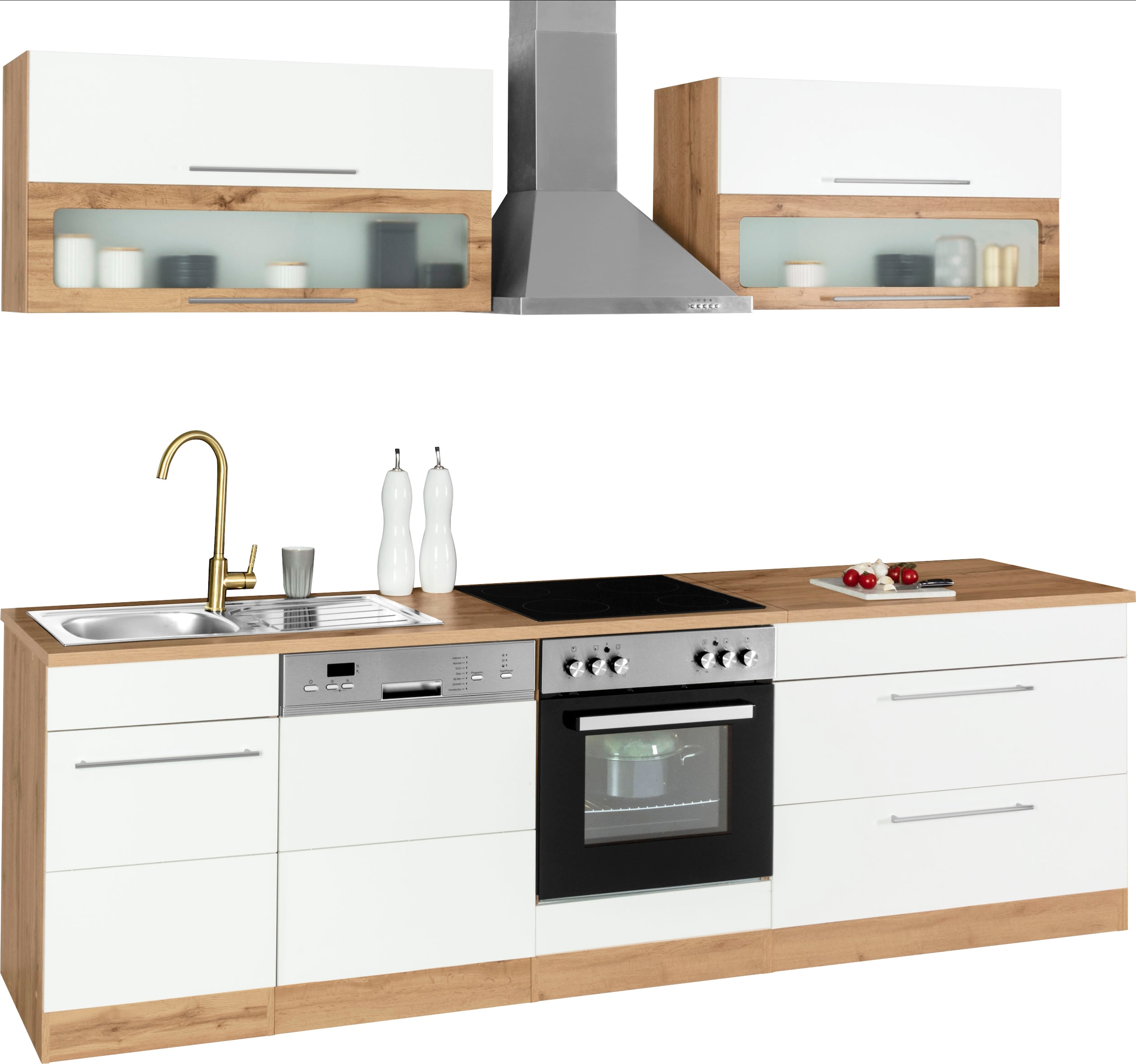 KOCHSTATION Küchenzeile »KS-Wien« Breite 270 cm, wahlweise mit E-Geräten