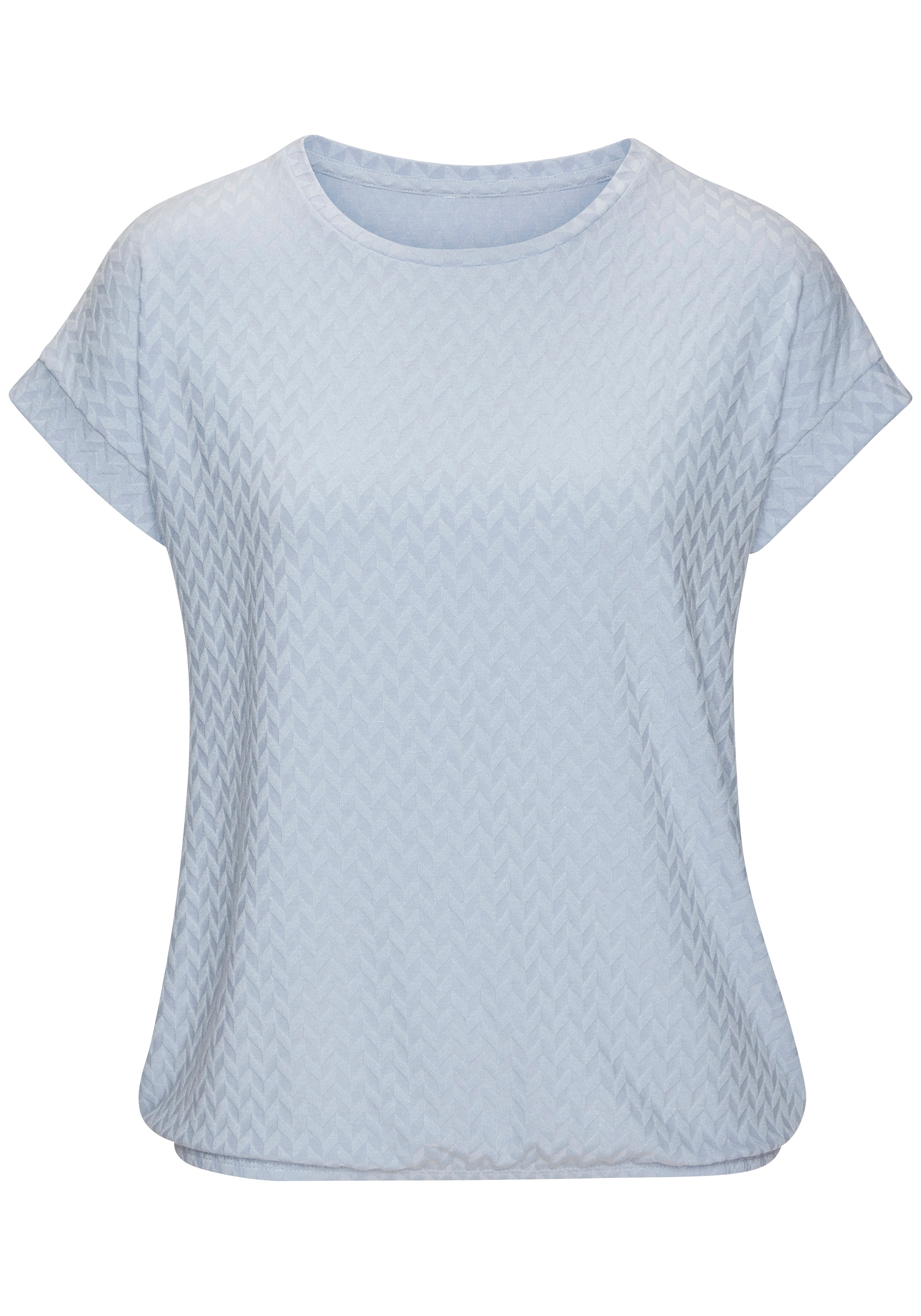 Vivance Kurzarmshirt »mit modischem Jacquard-Muster«, (Packung), mit schönem Jacqaurdmuster