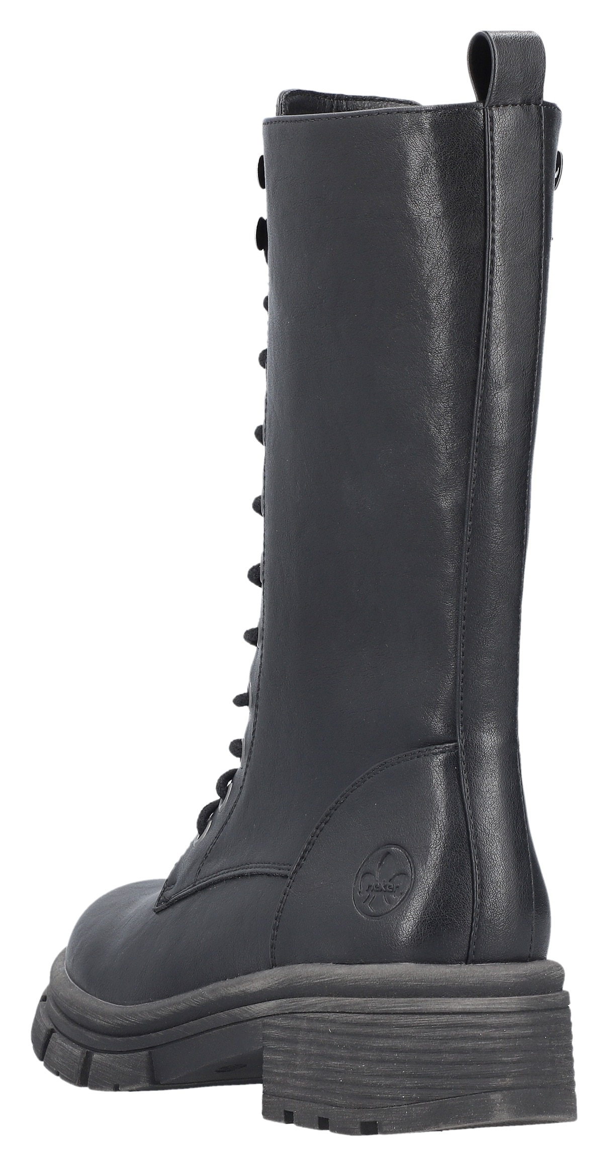Rieker Schnürstiefel  Schnürboots mit Reißverschluss und robuster Profilsohle