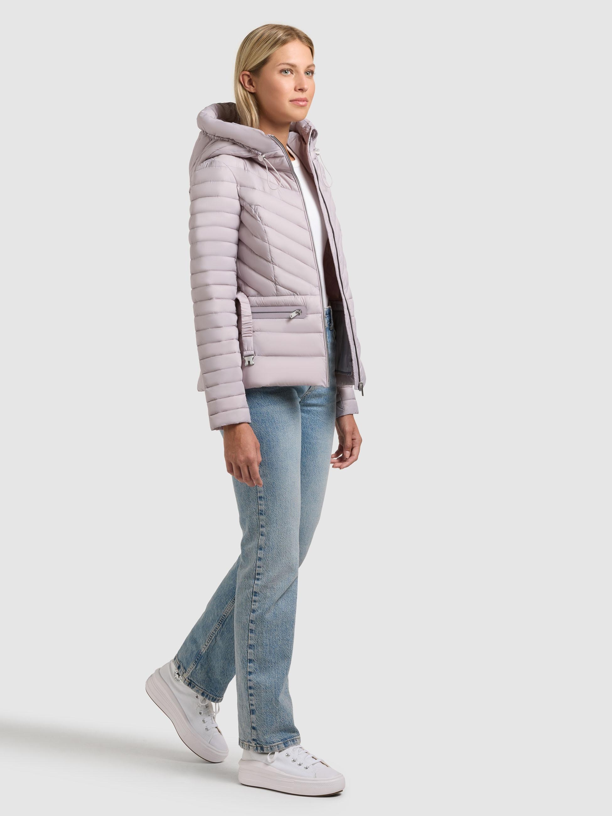 khujo Outdoorjacke »Outdoorjacke Lorella« mit Kapuze Übergangsjacke mit Kapuze und Taillengürtel