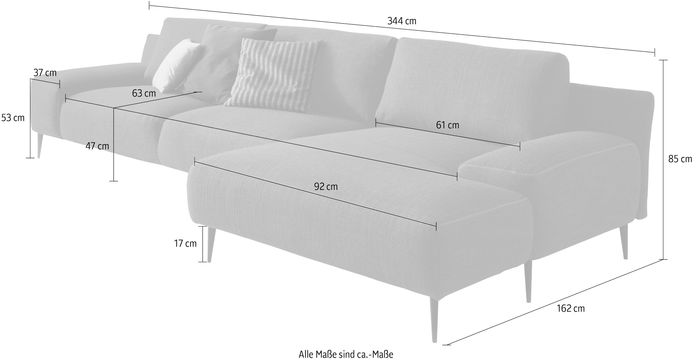 designwerk Ecksofa »Forma L-Form, zeitloses Designsofa mit aktuellem Fuß« in hochwertiger Verarbeitung & tollem Sitzkomfort