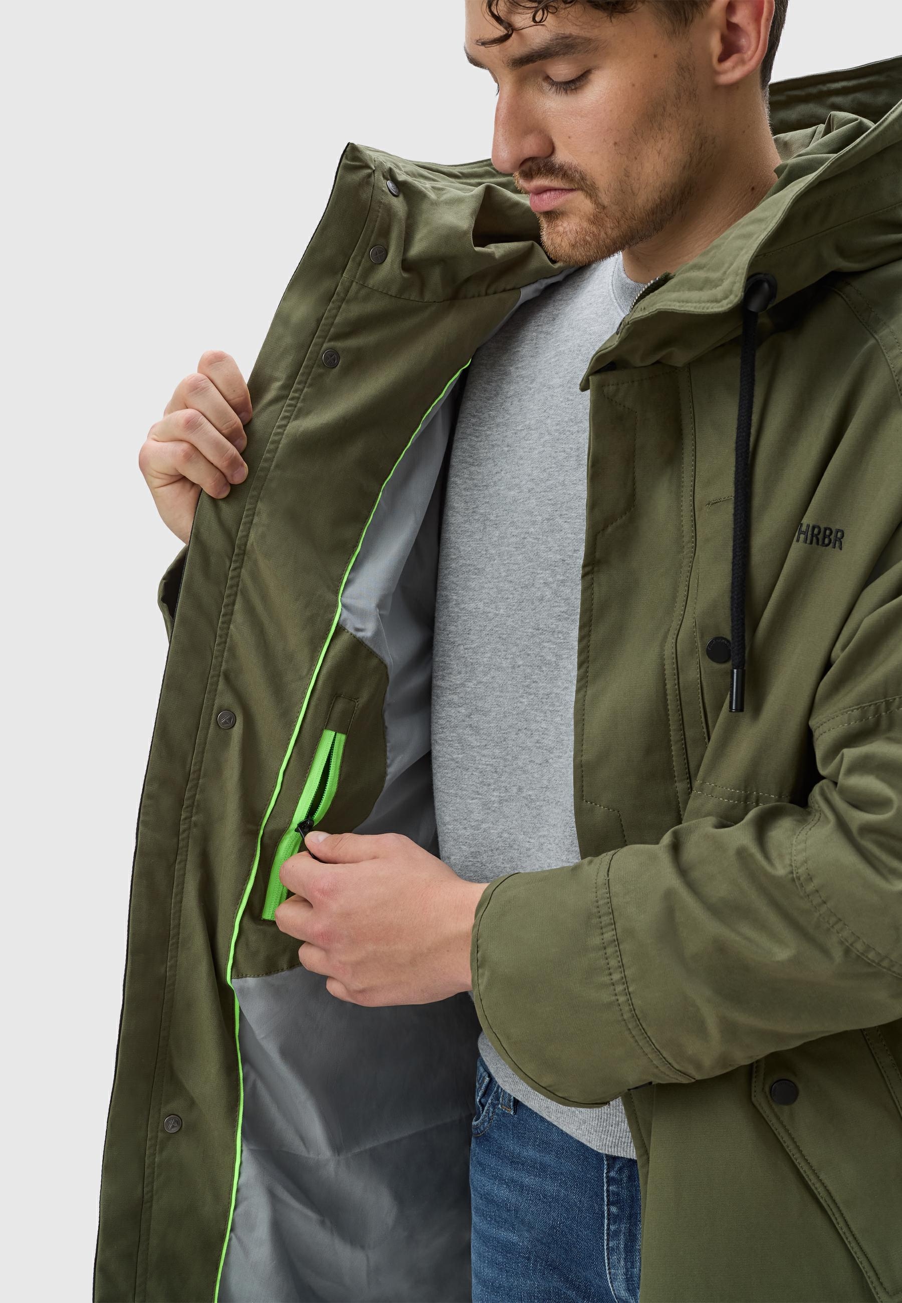 Stone Harbour Kurzmantel »Kurzmantel Yaroon« Cooler Herren Übergangsmantel mit großer Kapuze