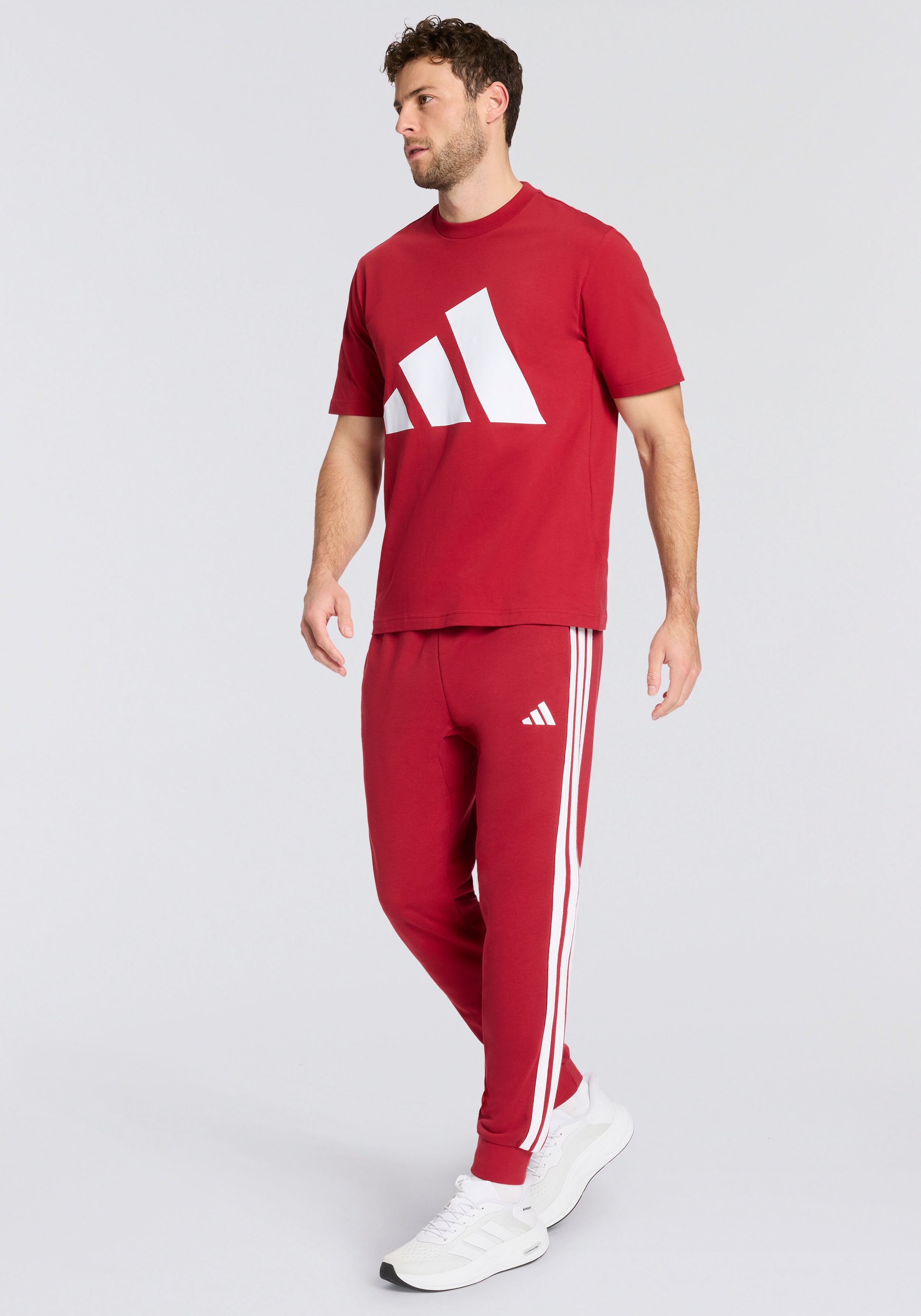 adidas Sportswear Sporthose »ESSENTIALS 3-STREIFEN FRENCH TERRY«  schmal zulaufende Beinform, für sportliche Aktivitäten