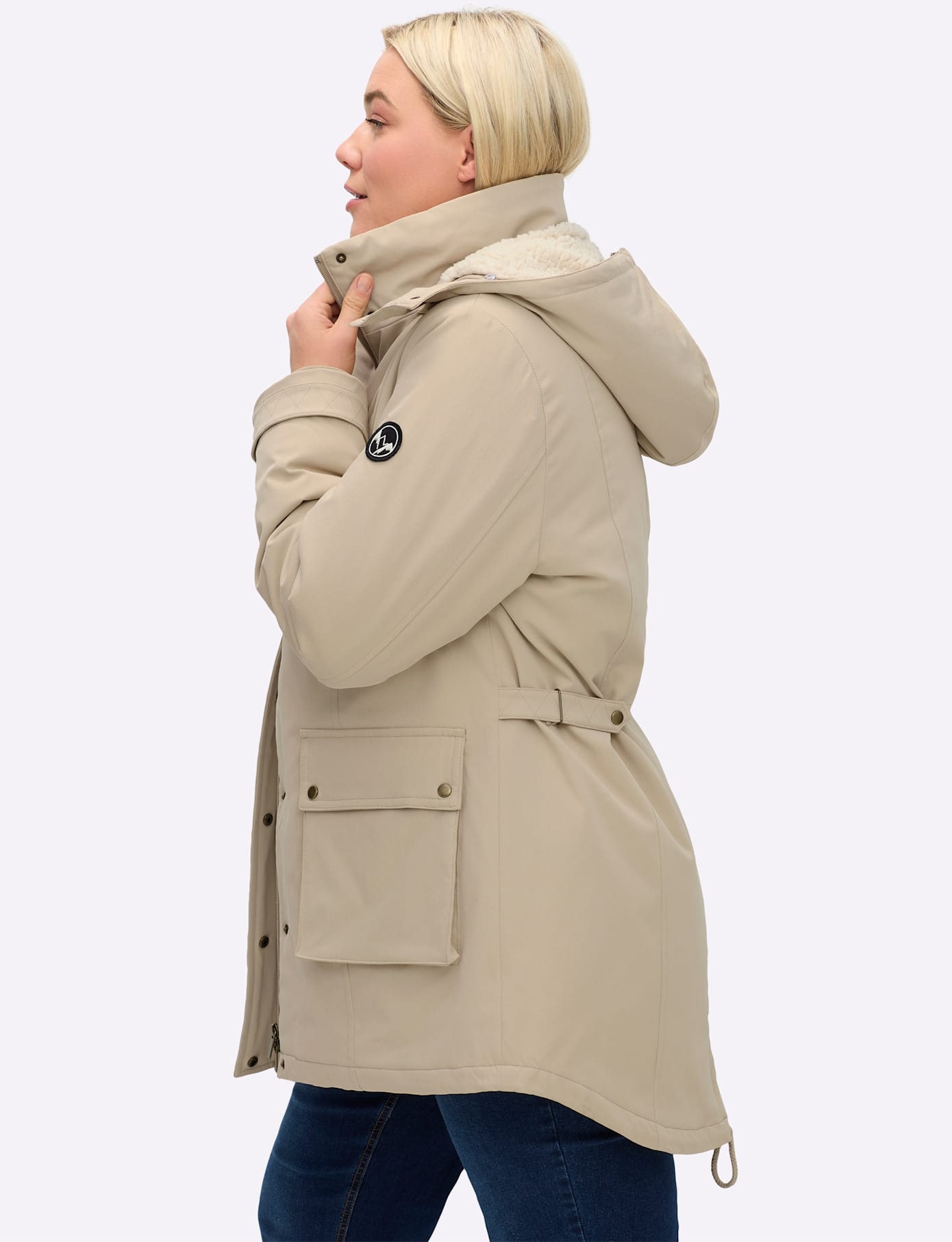 Sheego Parka, mit Kapuze